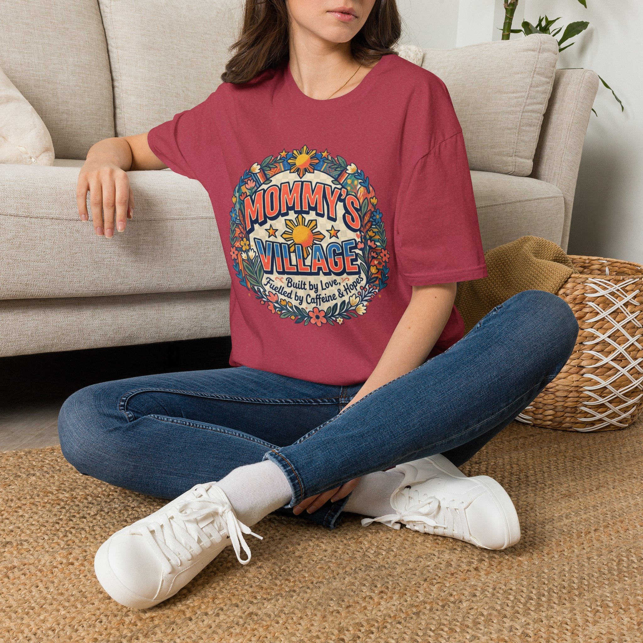 Mommy's Village T-Shirt — Philippines Sun Floral Mommy's Village Tee