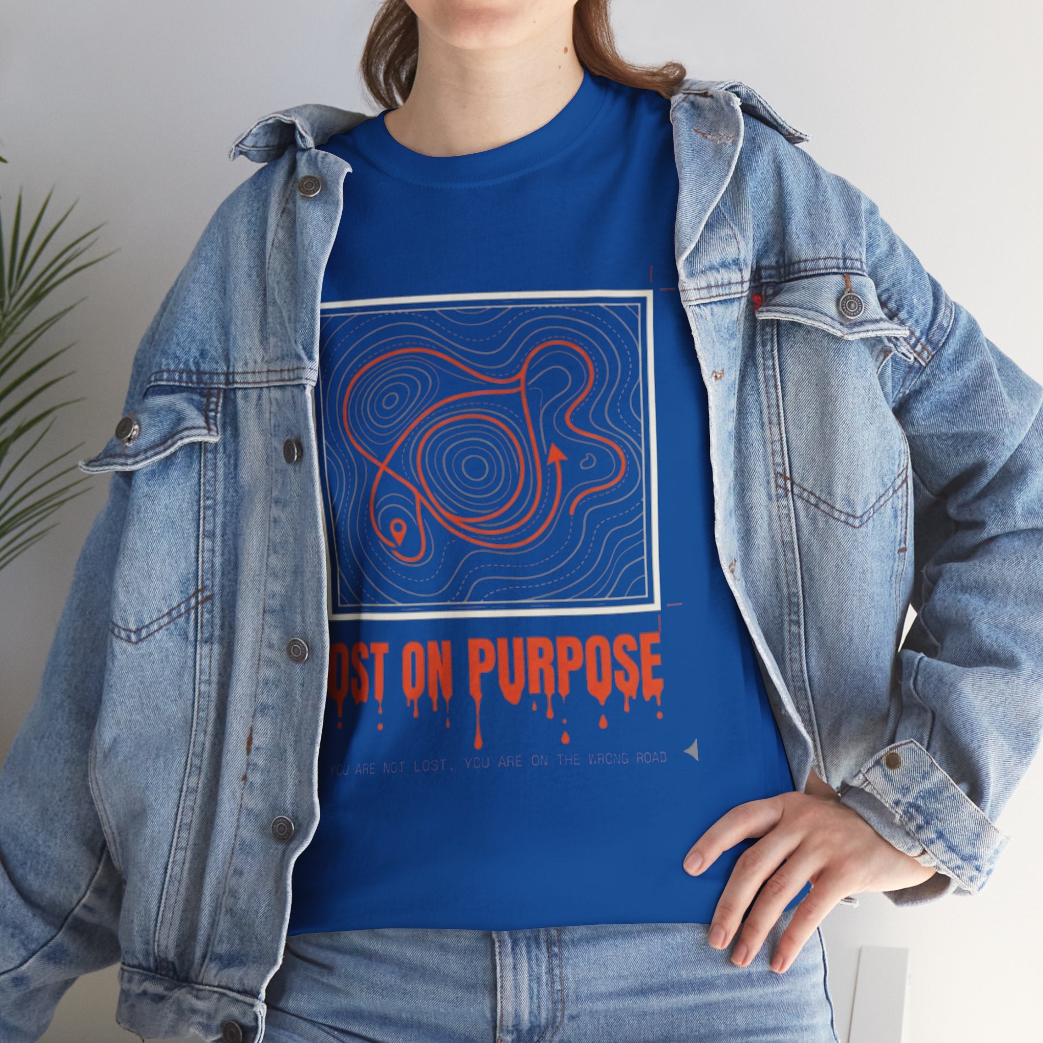 Lost On Purpose T-Shirt - Casual Detour-— Abstract Line Art Graphic Tee