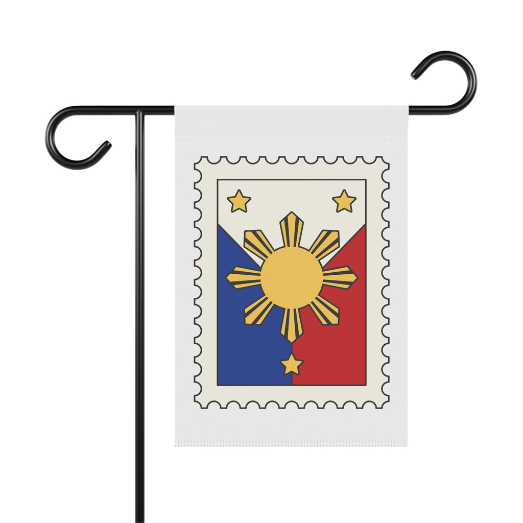 Philippine Sun Stamp Garden Flag — Patriotic House Banner for Outdoor Decor