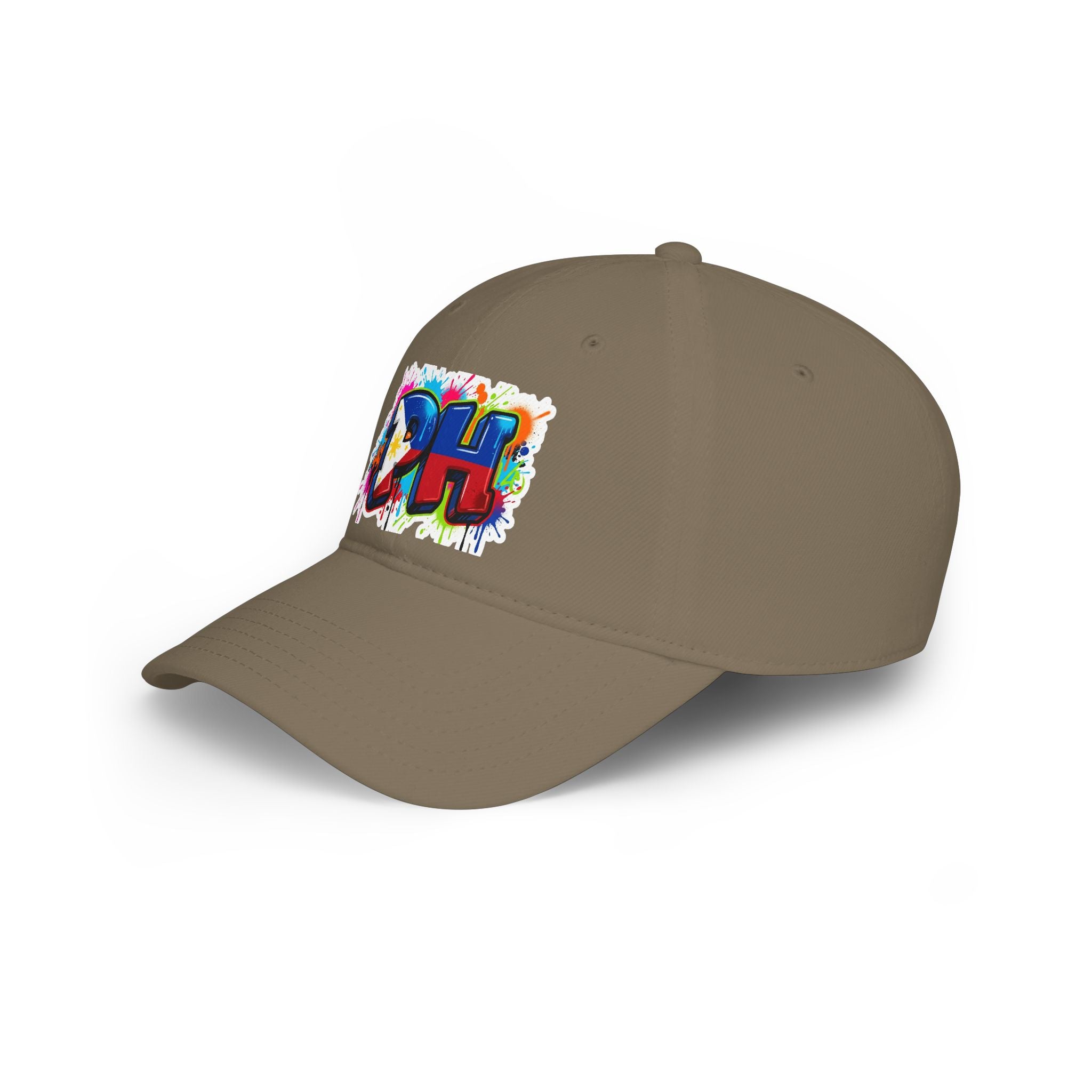 PH Graffiti Baseball Cap — Colorful Filipino Pride Low Profile Ha