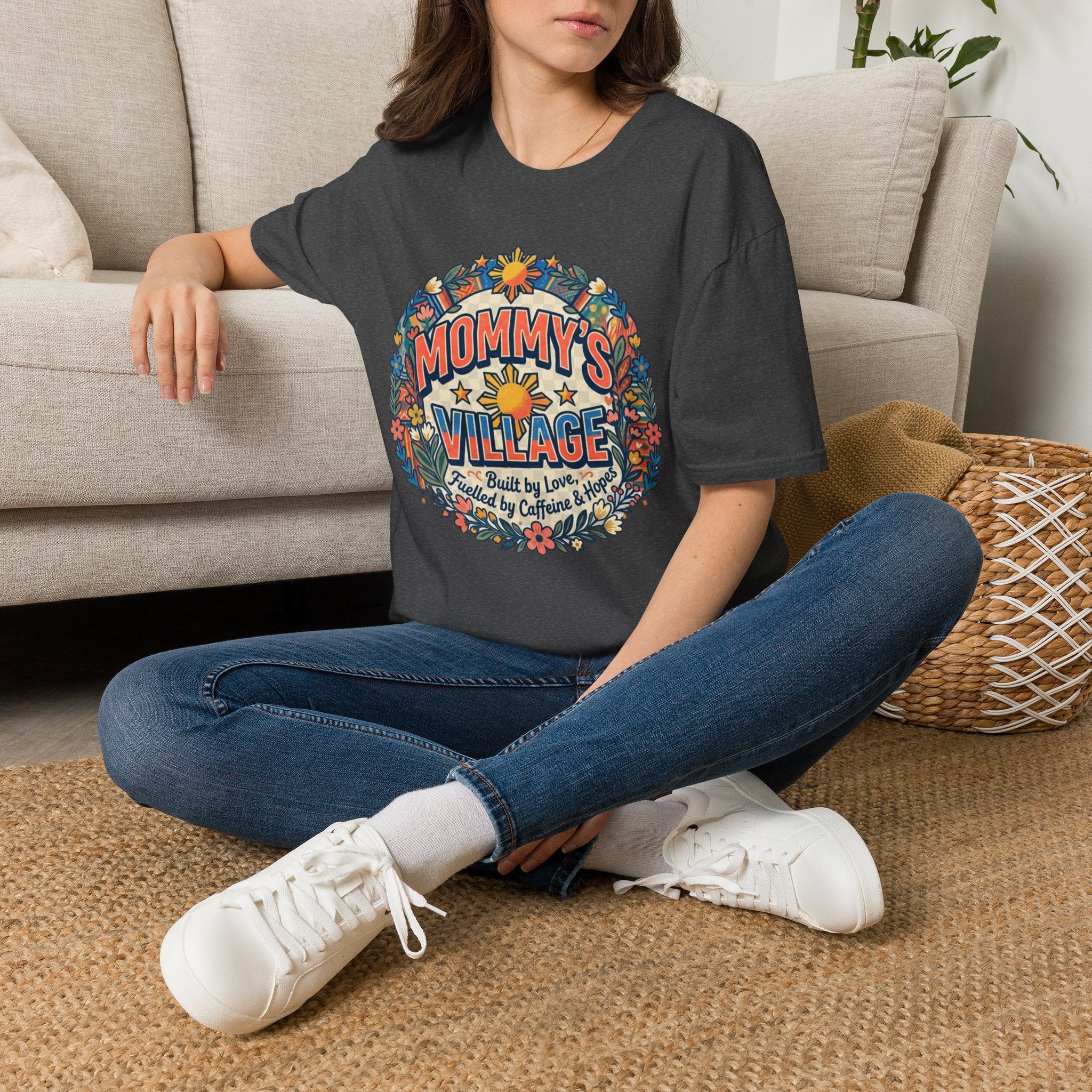 Mommy's Village T-Shirt — Philippines Sun Floral Mommy's Village Tee
