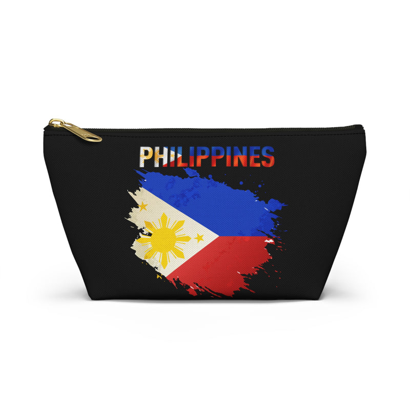 Philippines Flag Accessory Pouch — T-Bottom Cosmetic Bag for Travel & Everyday