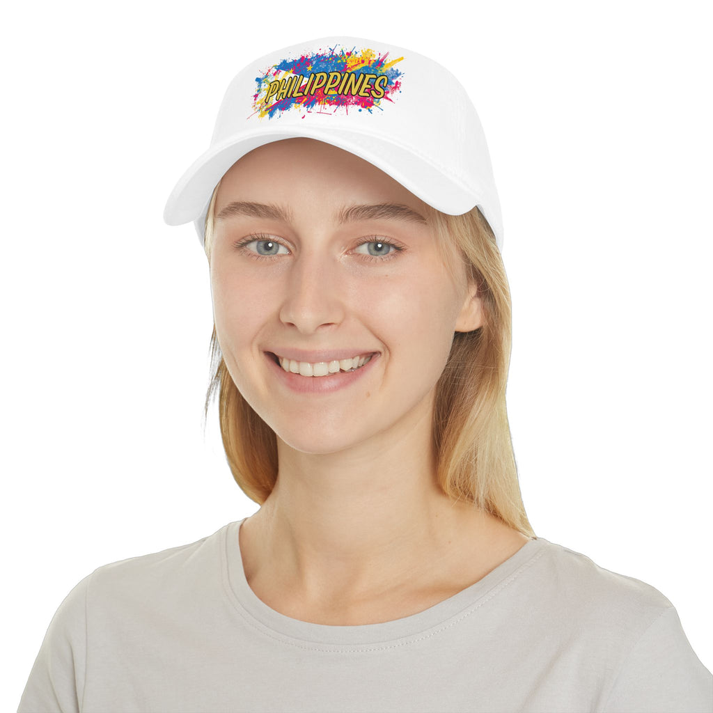 Philippines Paint Splash Baseball Cap — Colorful Filipino Pride Hat