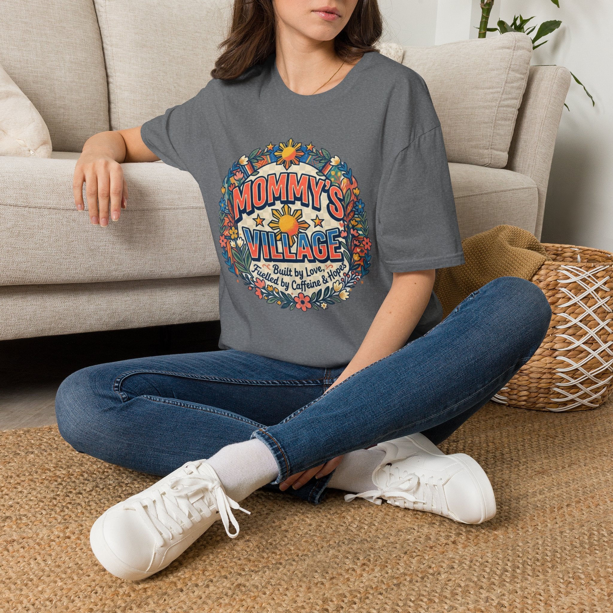 Mommy's Village T-Shirt — Philippines Sun Floral Mommy's Village Tee