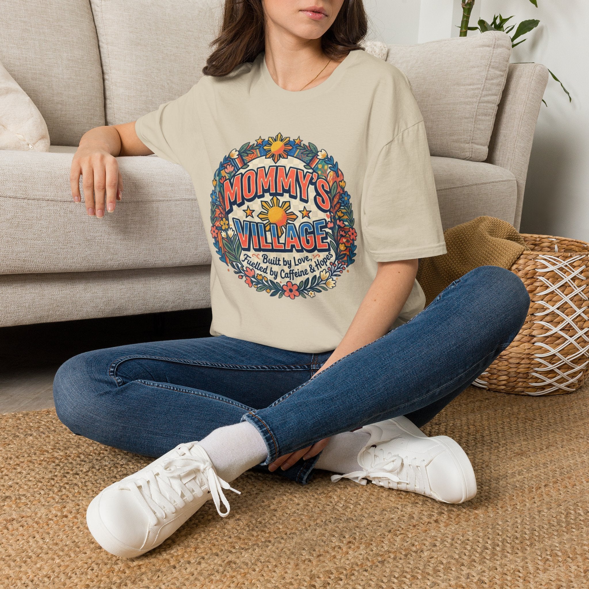 Mommy's Village T-Shirt — Philippines Sun Floral Mommy's Village Tee