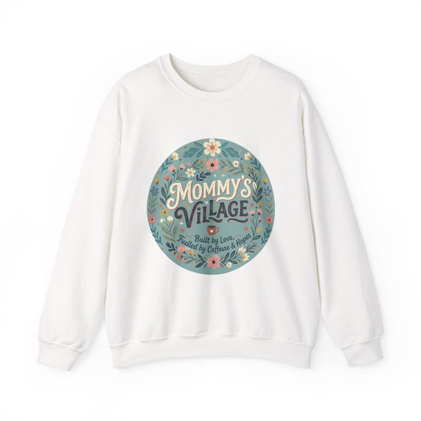 Mommy's Village Floral Crewneck Sweatshirt — Mom Life Cozy Pullover