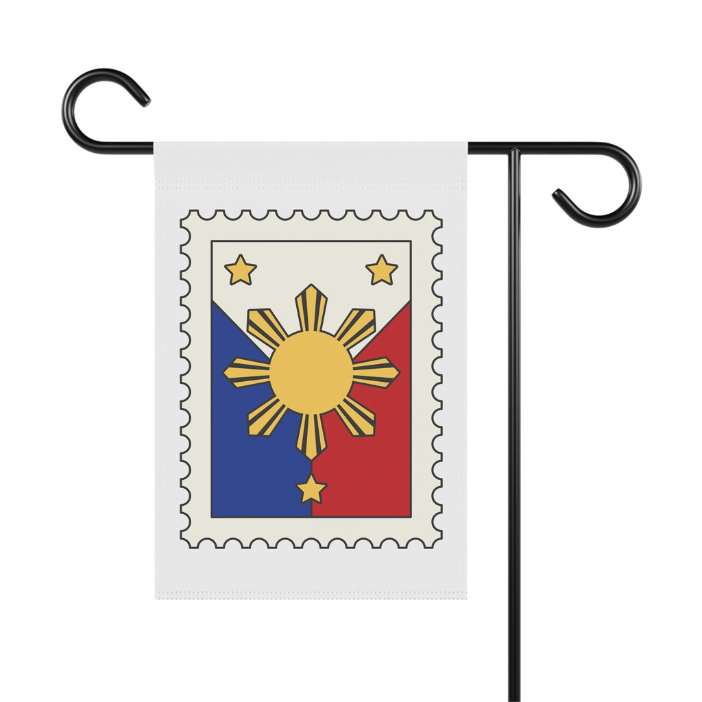 Philippine Sun Stamp Garden Flag — Patriotic House Banner for Outdoor Decor
