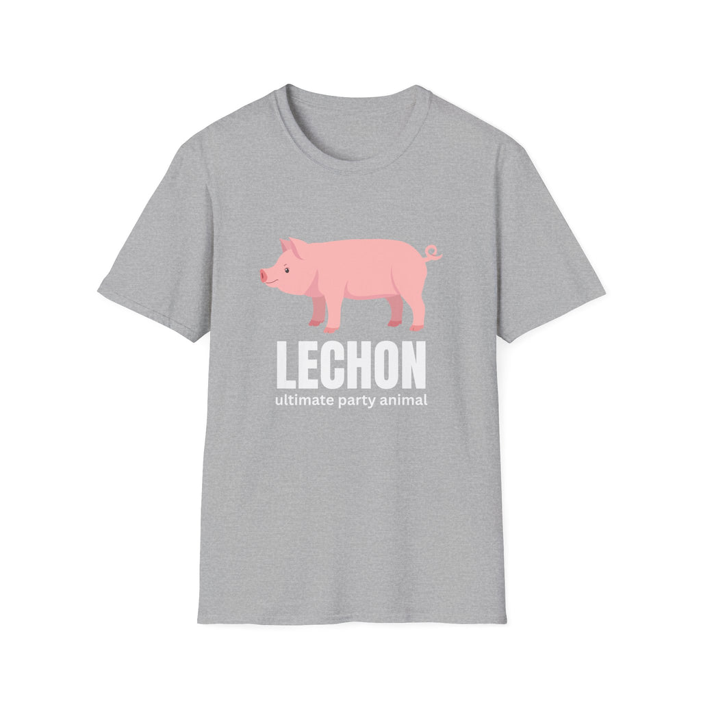 Lechon Pig T-Shirt — “Lechon: ultimate party animal” Funny Filipino Roast Pork Tee