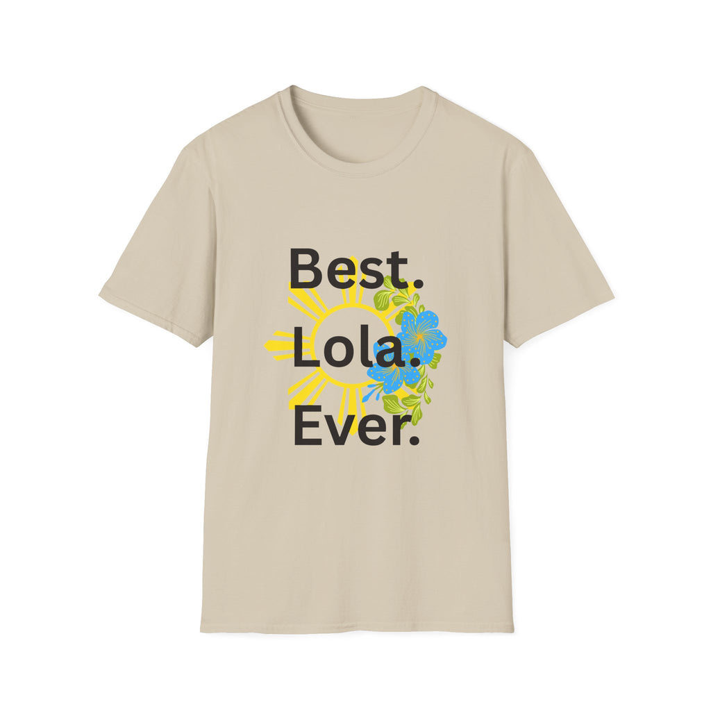 Baby boy pregnancy announcement for the Best Lola Ever T-Shirt — Floral Sun Graphic Tee for Grandma/Mother’s Day