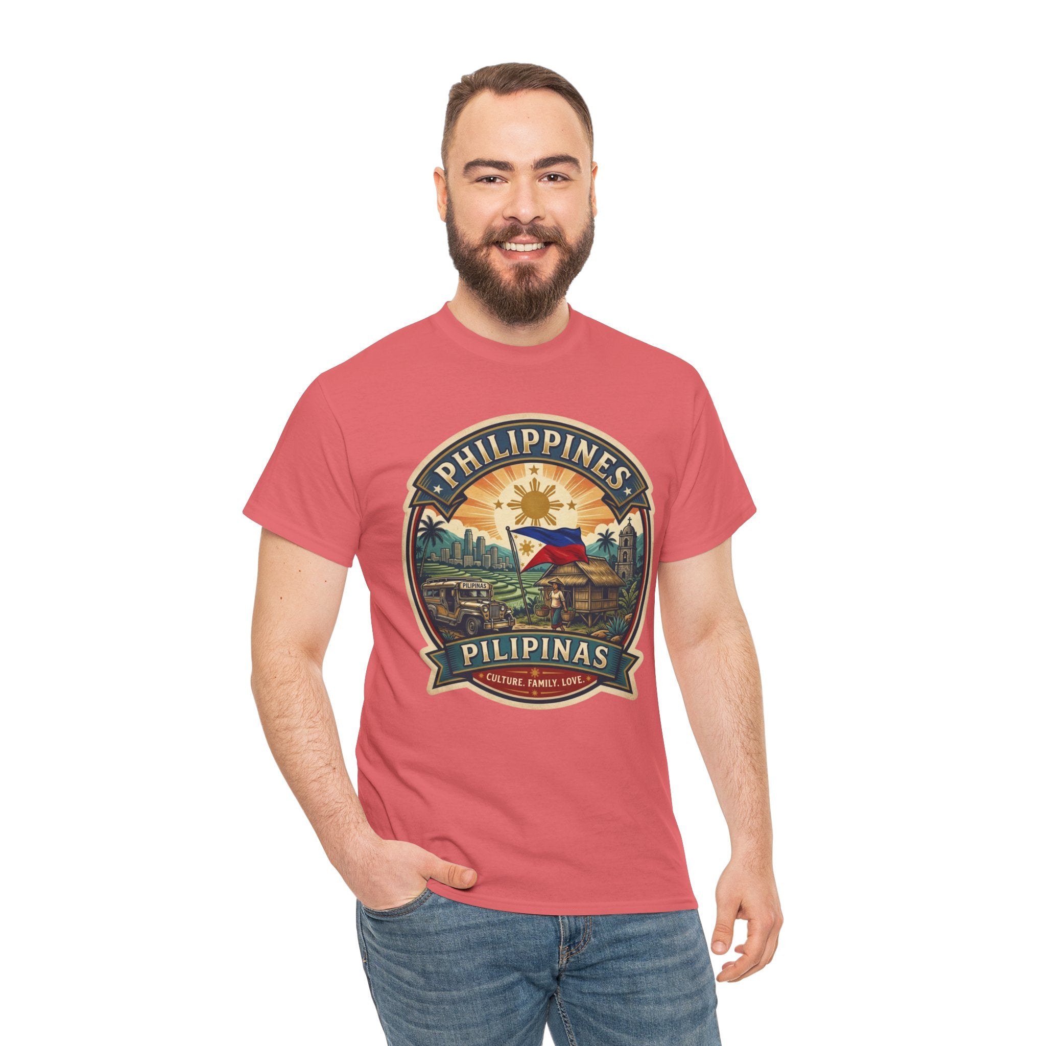 Philippines Vintage Badge T-Shirt – Filipino Pride Travel Tee