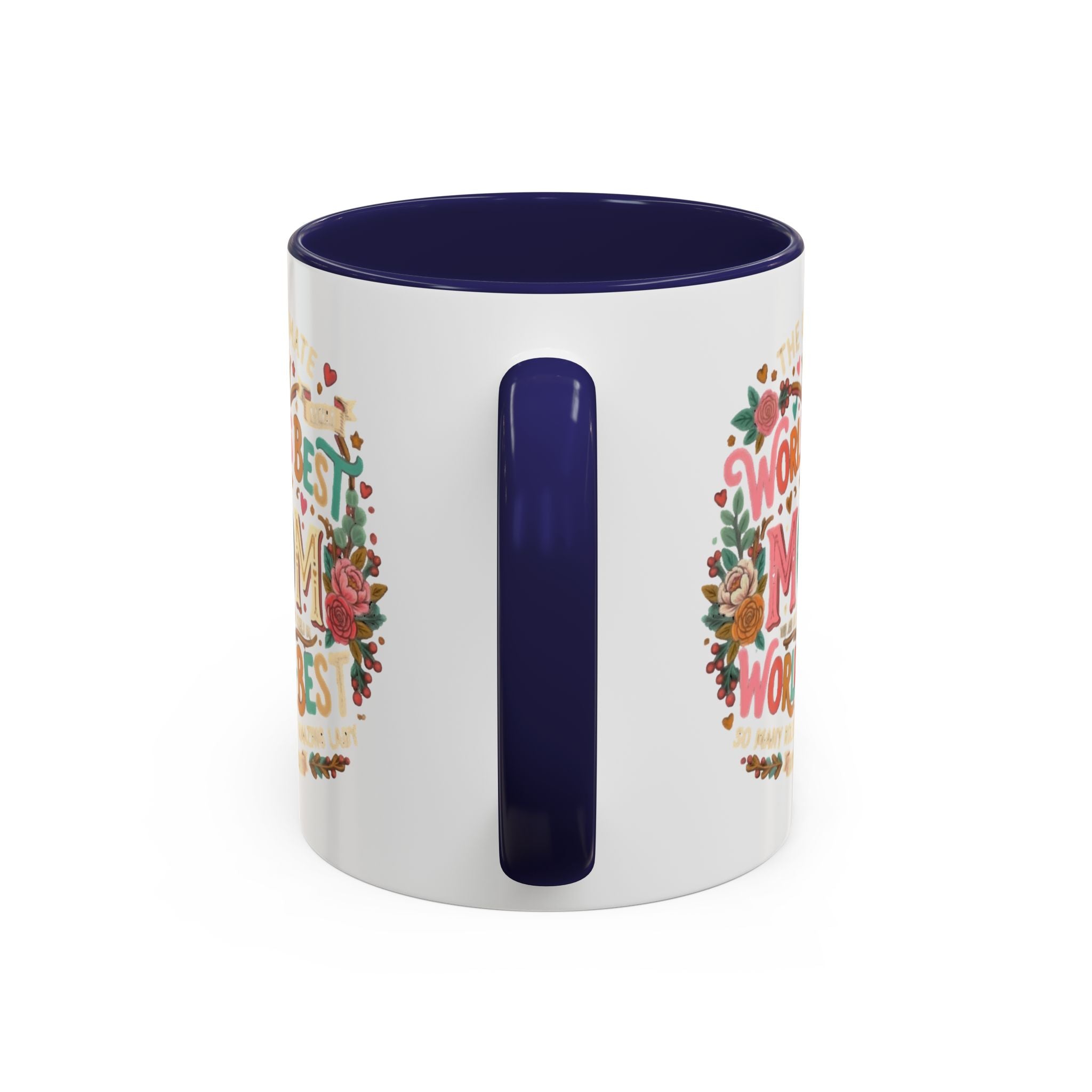 World's Best Mom Accent Coffee Mug — Floral Mother's Day 11/15oz
