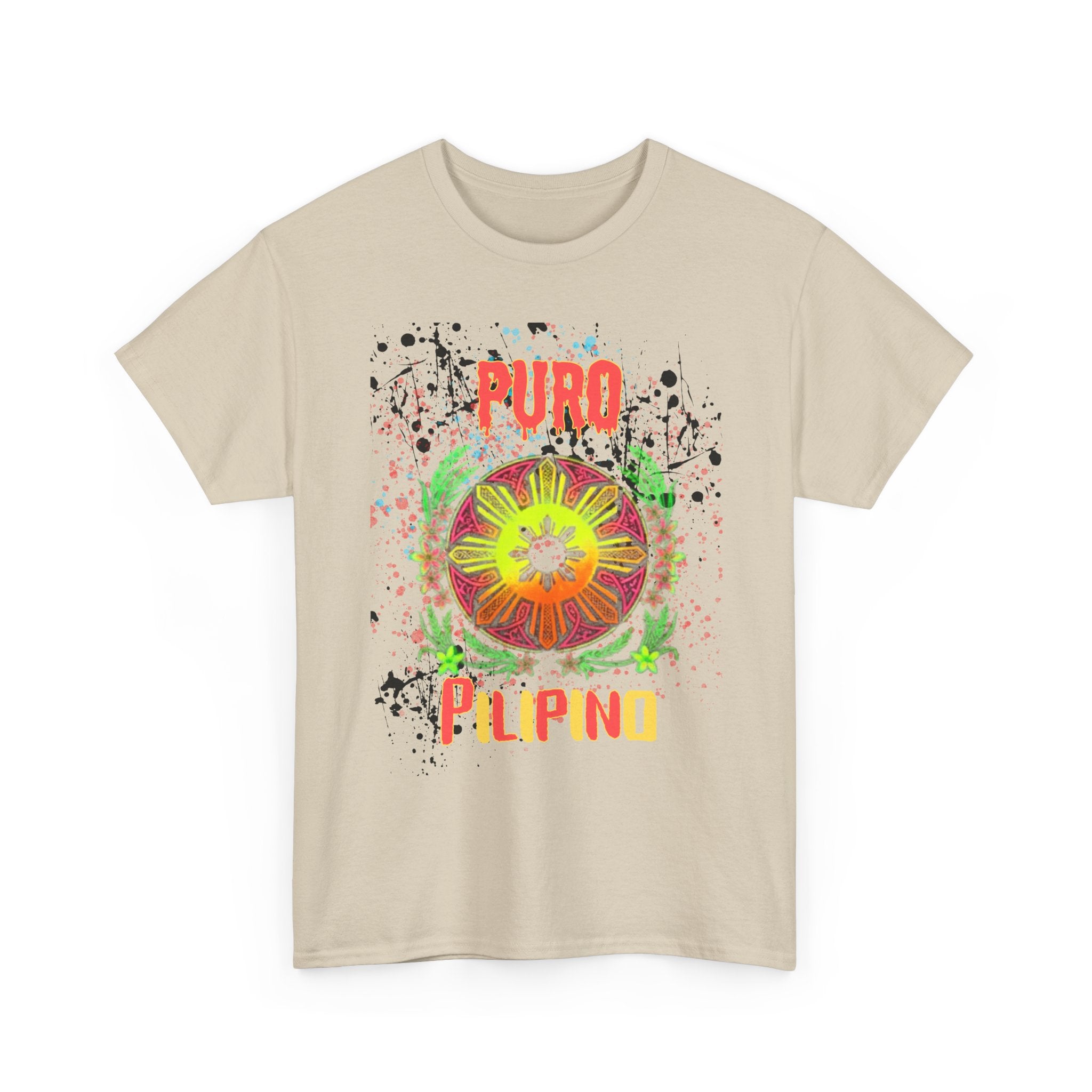 Puro Pilipino Graphic Tee — Vibrant Filipino Pride Floral Design