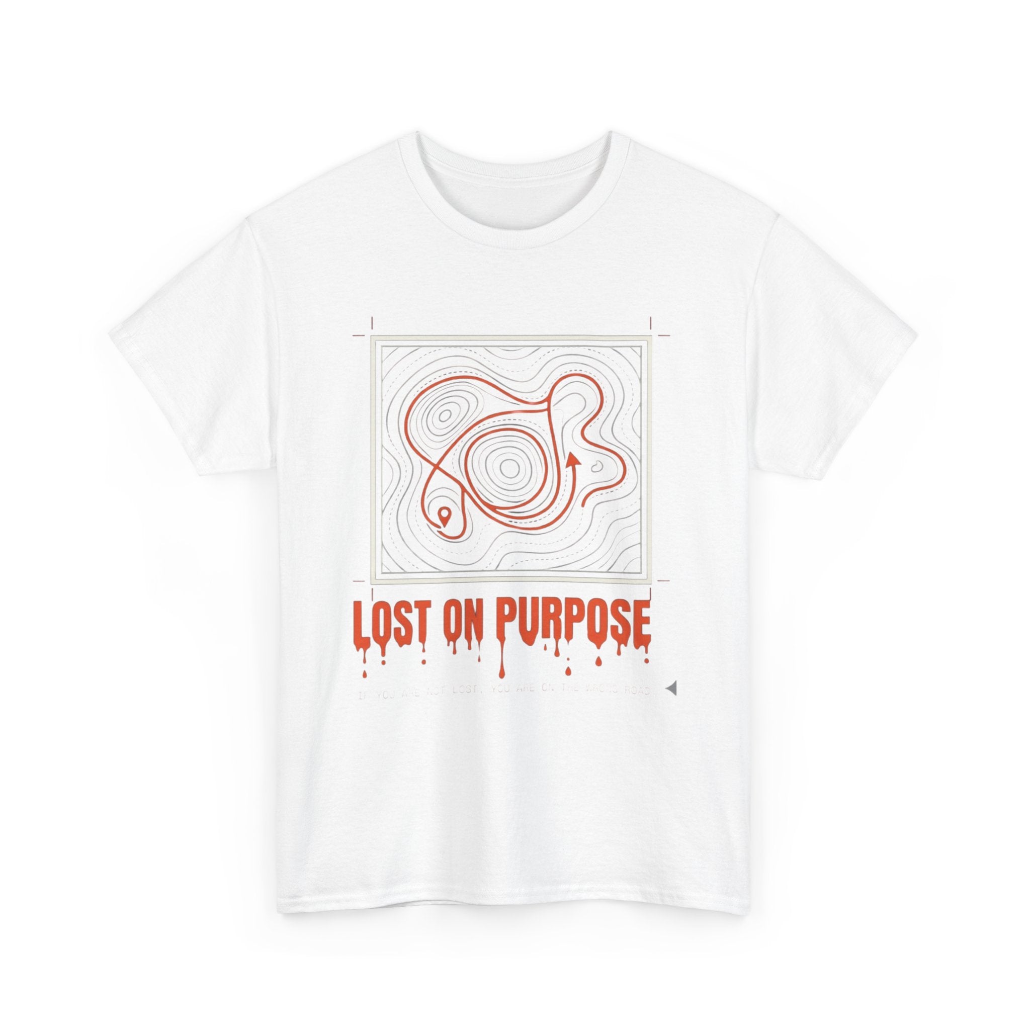 Lost On Purpose T-Shirt - Casual Detour-— Abstract Line Art Graphic Tee