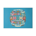 World's Best Mom Glass Cutting Board — Colorful Floral Mother's Day Gift
