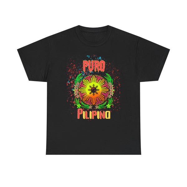 Puro Pilipino Graphic Tee — Vibrant Filipino Pride Floral Design