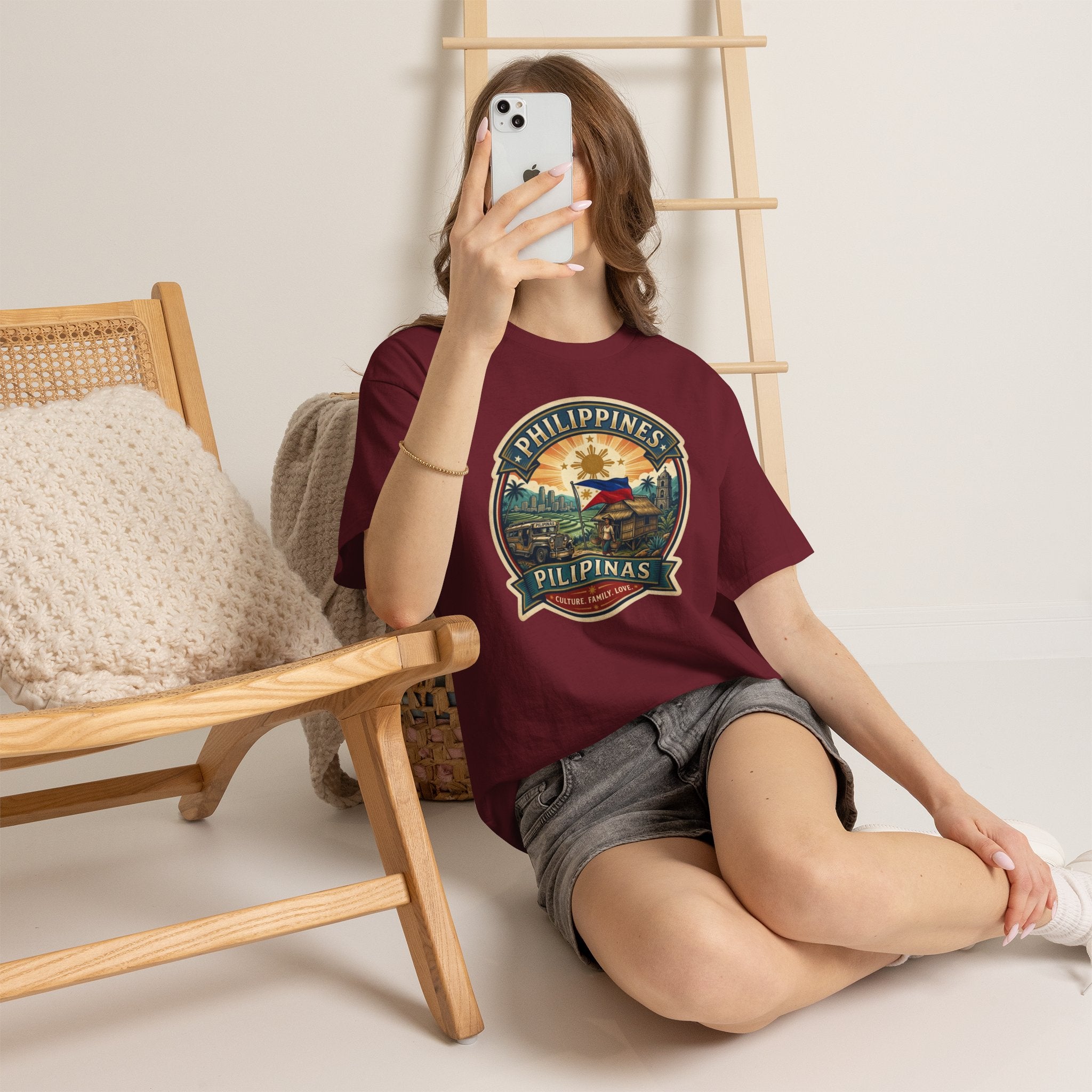 Philippines Vintage Badge T-Shirt – Filipino Pride Travel Tee