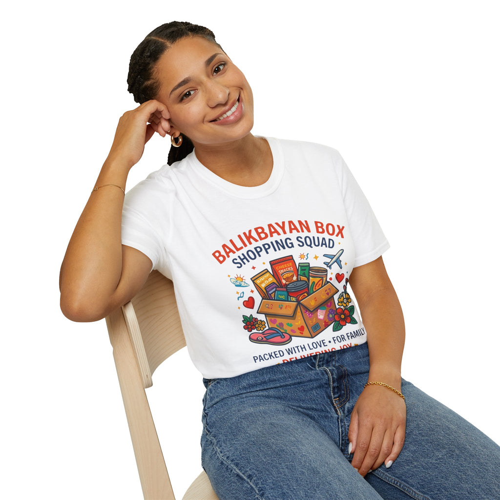 Balikbayan Box T-Shirt — "Balikbayan Box Shopping Squad" Filipino Care Package Tee