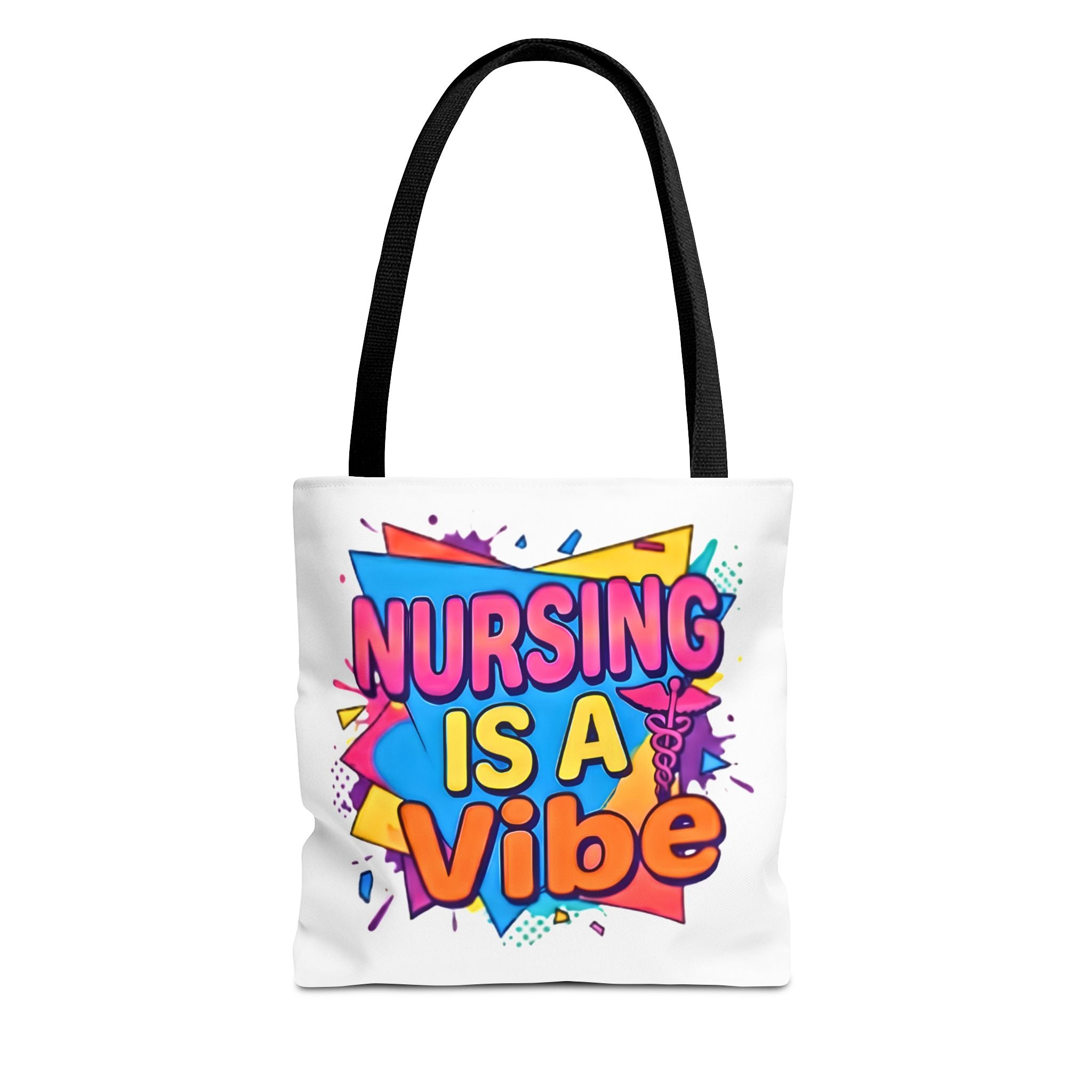 Nursing Is a Vibe Tote Bag – Colorful Nurse Gift Tote for Nurses