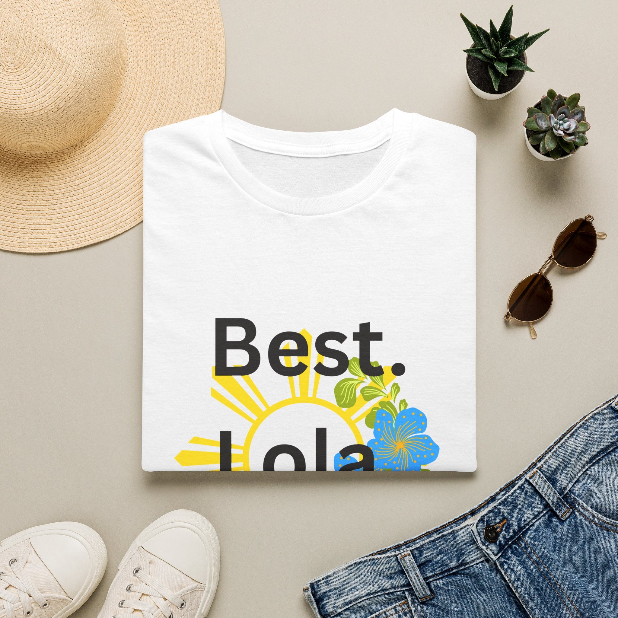 Baby boy pregnancy announcement for the Best Lola Ever T-Shirt — Floral Sun Graphic Tee for Grandma/Mother’s Day