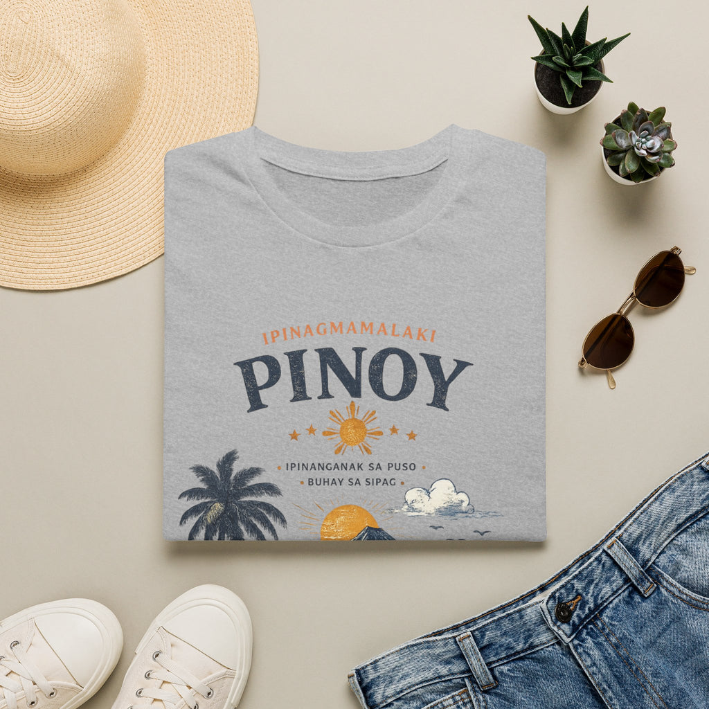 Pinoy Philippines T-Shirt – Vintage Mayon Volcano & Beach Travel Tee