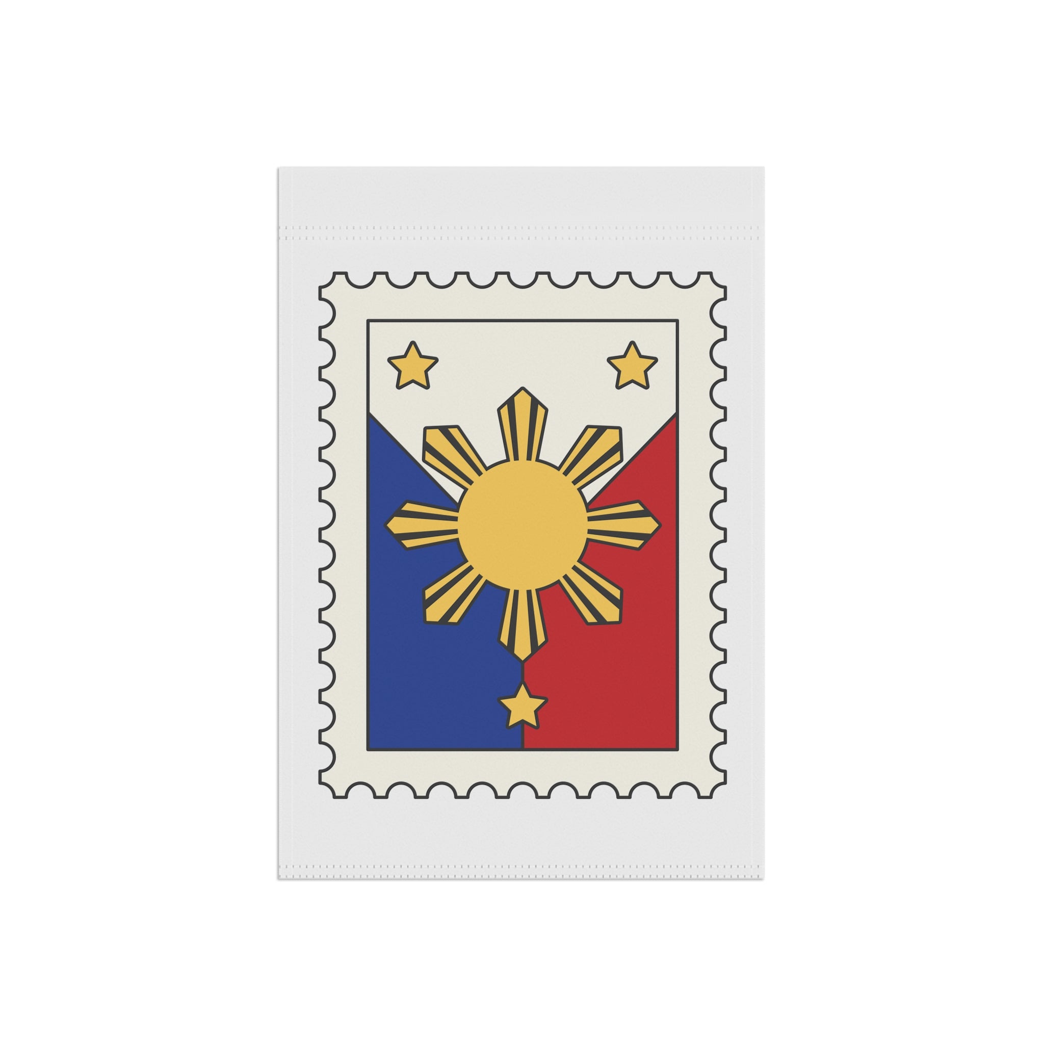 Philippine Sun Stamp Garden Flag — Patriotic House Banner for Outdoor Decor