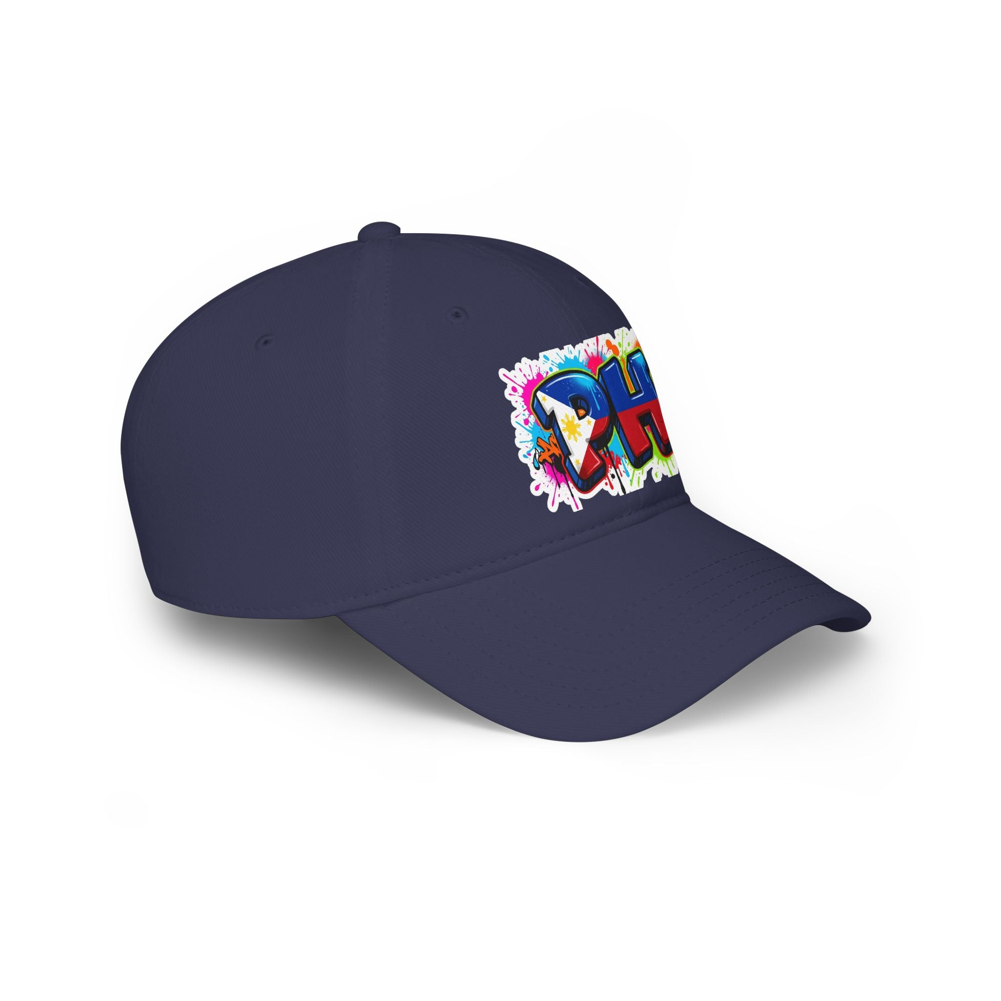 PH Graffiti Baseball Cap — Colorful Filipino Pride Low Profile Ha