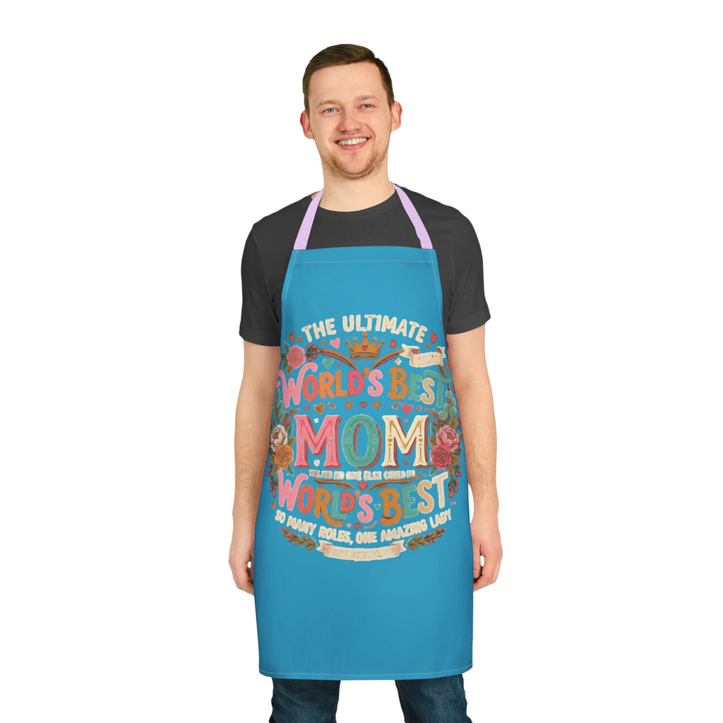 World's Best Mom Apron — Floral ‘The Ultimate’ Gift for Mother's Day & Cooking