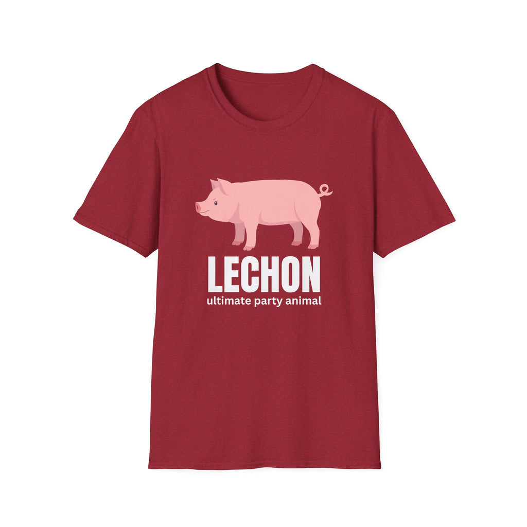 Lechon Pig T-Shirt — “Lechon: ultimate party animal” Funny Filipino Roast Pork Tee
