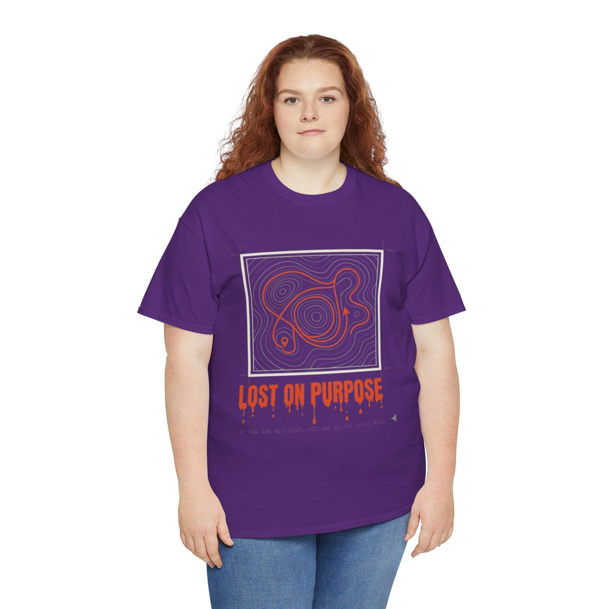 Lost On Purpose T-Shirt - Casual Detour-— Abstract Line Art Graphic Tee