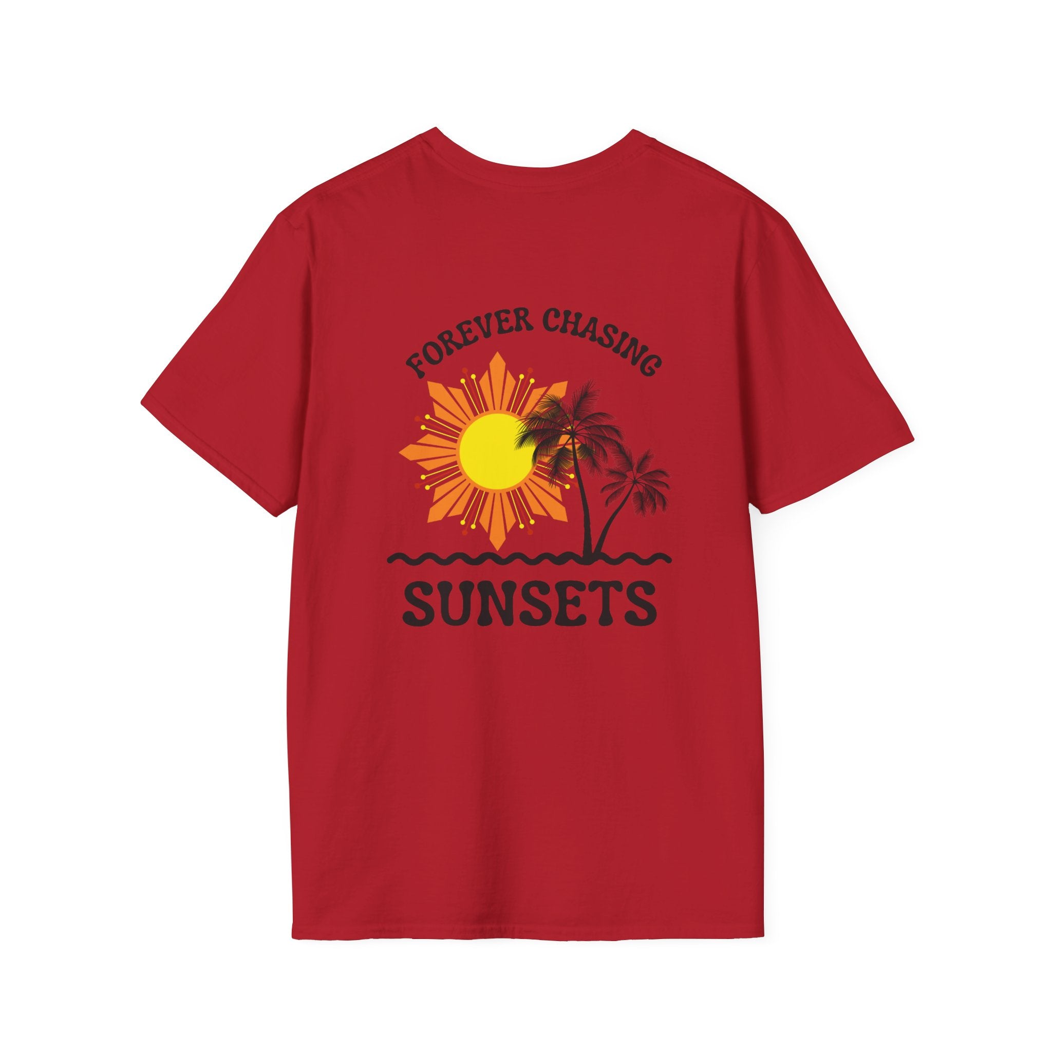 Philippines Sunset Graphic T-Shirt — "Forever Chasing Sunsets" Tropical Palm Tee