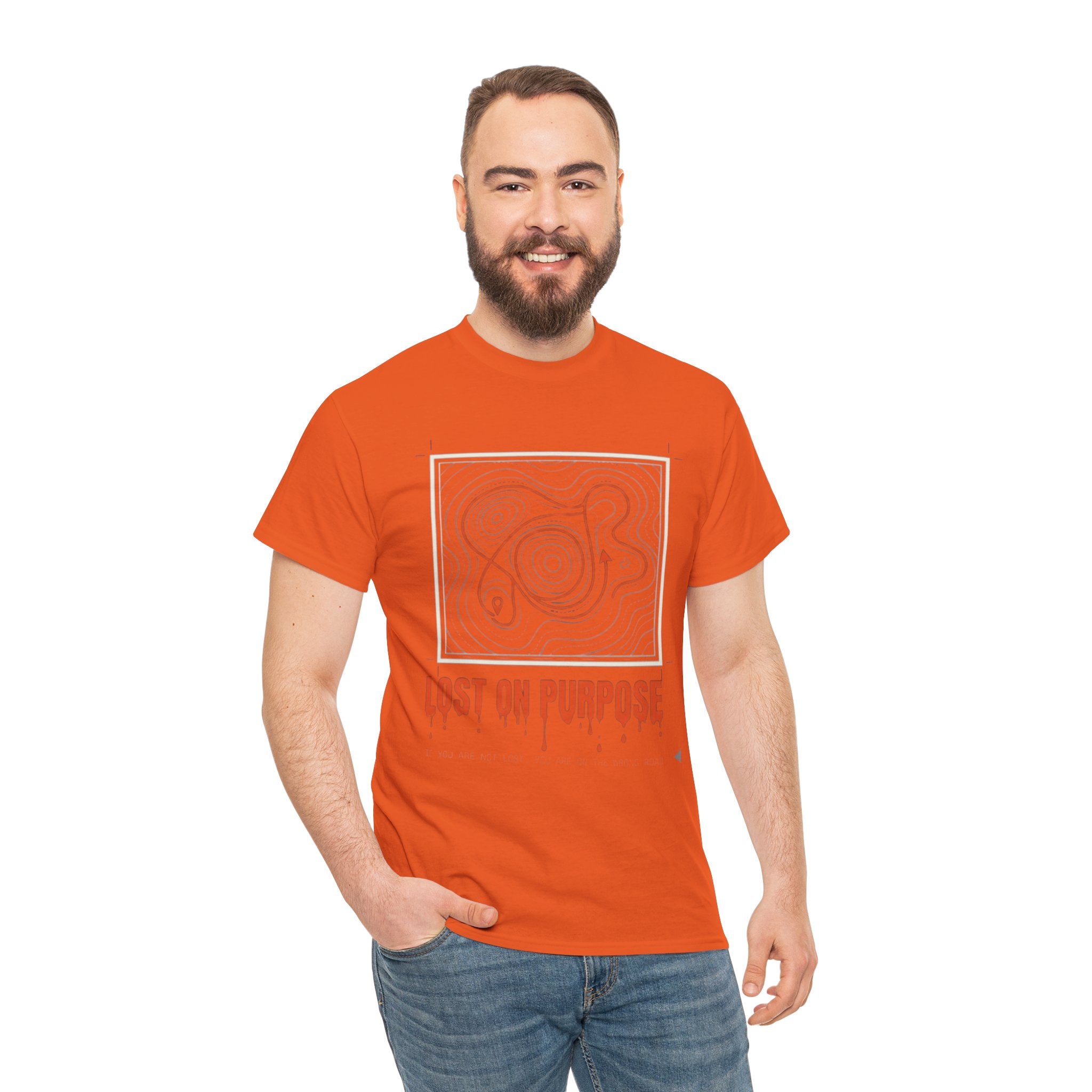 Lost On Purpose T-Shirt - Casual Detour-— Abstract Line Art Graphic Tee