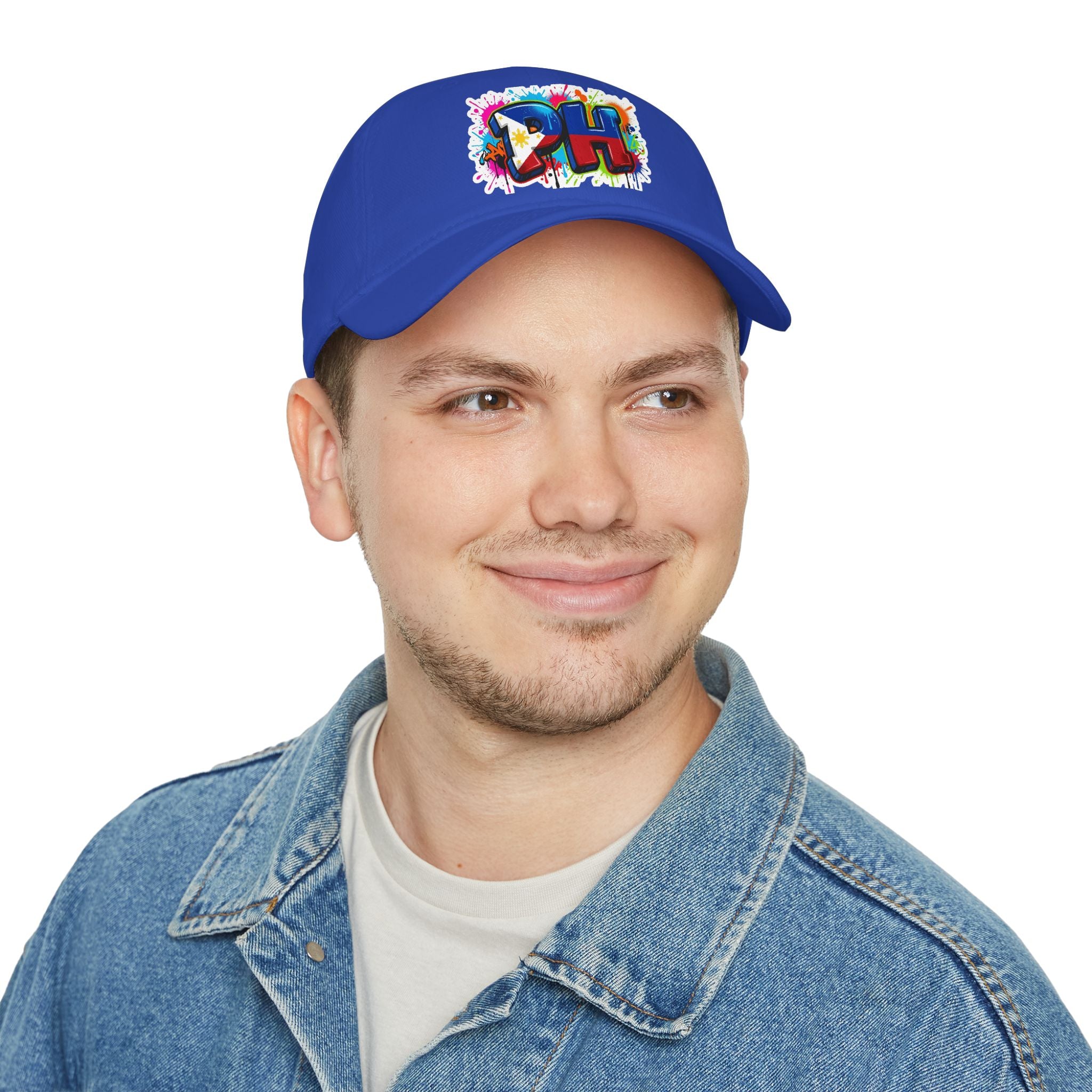PH Graffiti Baseball Cap — Colorful Filipino Pride Low Profile Ha