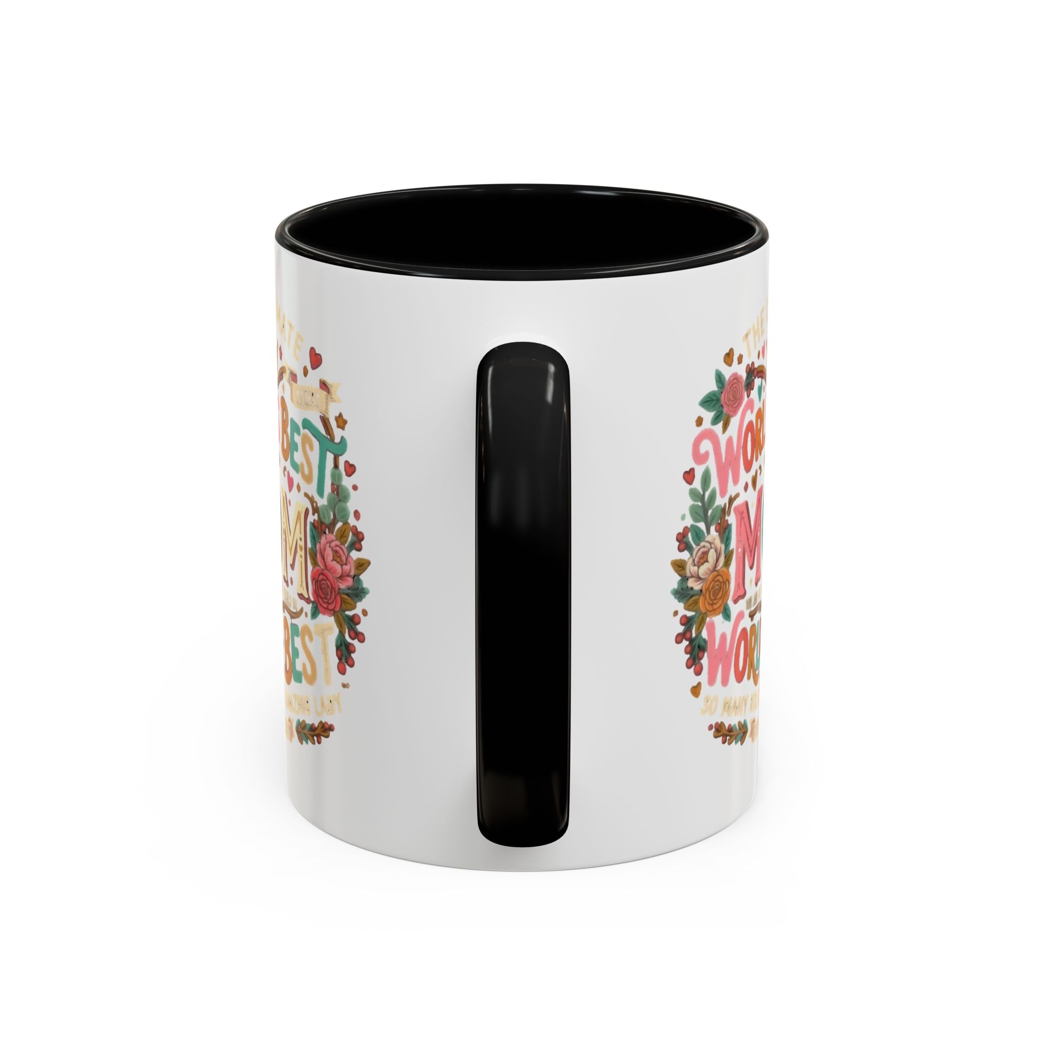 World's Best Mom Accent Coffee Mug — Floral Mother's Day 11/15oz