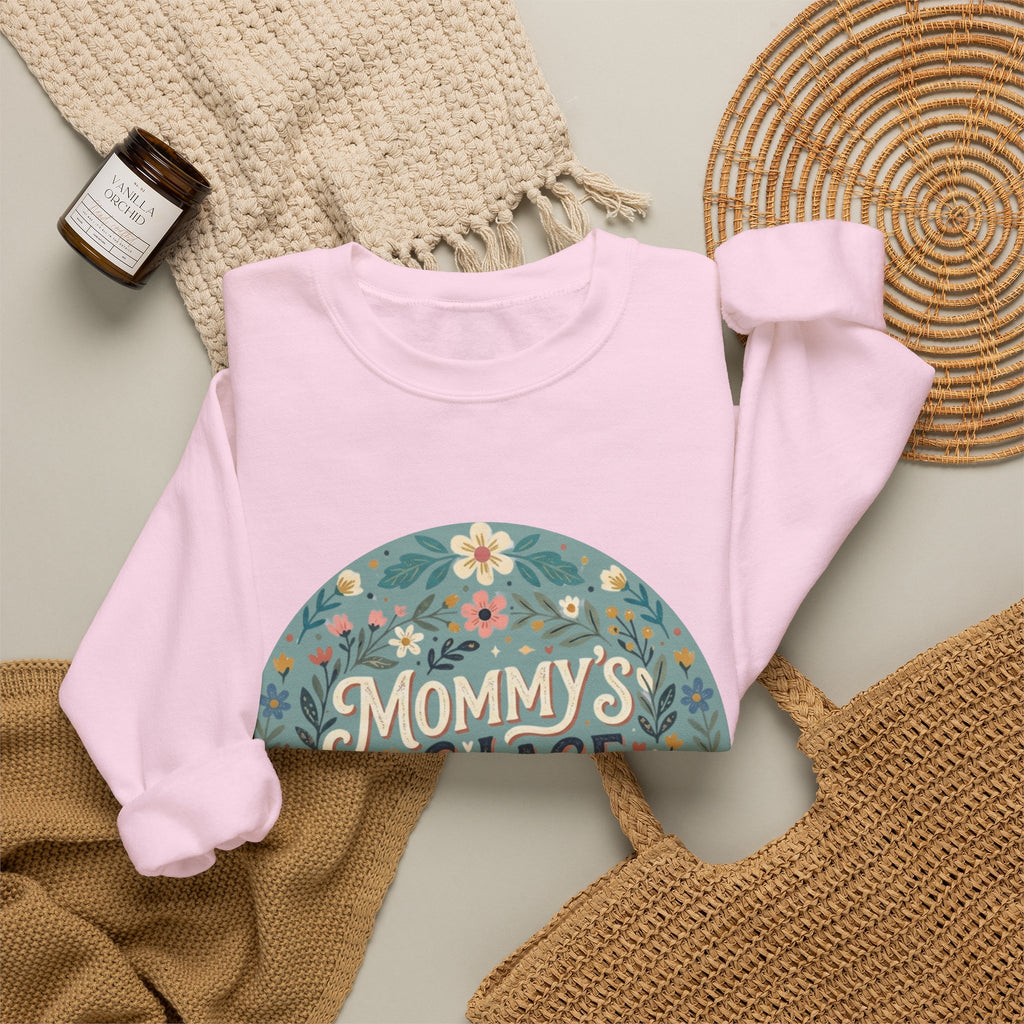 Mommy's Village Floral Crewneck Sweatshirt — Mom Life Cozy Pullover