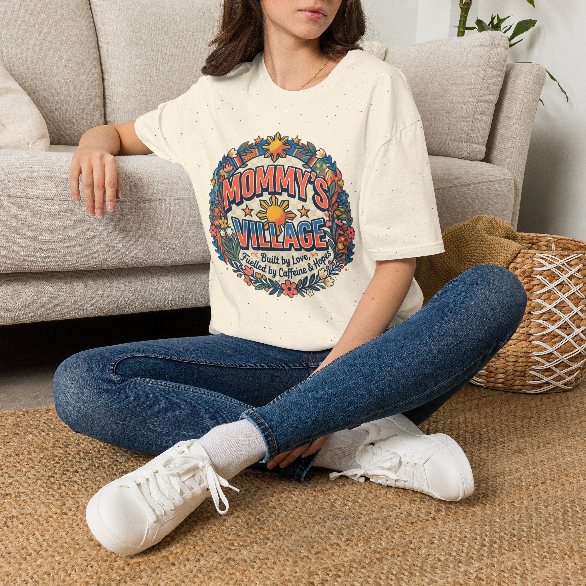 Mommy's Village T-Shirt — Philippines Sun Floral Mommy's Village Tee