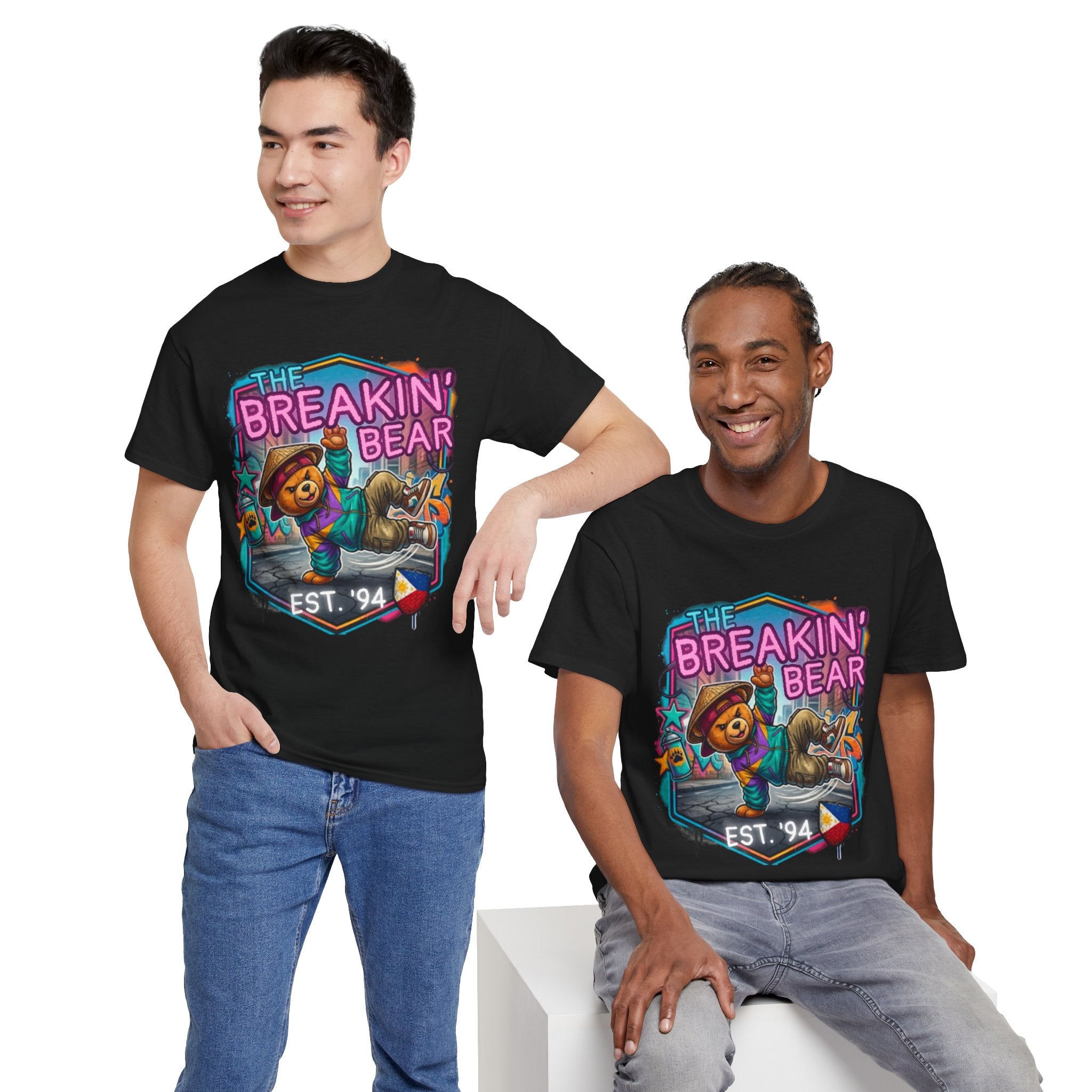 Breakin' Bear Graphic Tee — 'The Breakin' Bear' Est. '94 Retro Streetwear Filipino