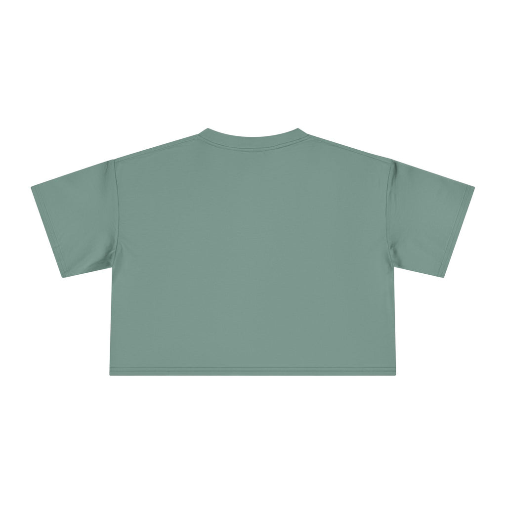 Crop Tee — "Why Fit In When You Were Born to Stand Out" Flamingo Graphic