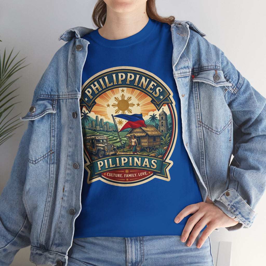 Philippines Vintage Badge T-Shirt – Filipino Pride Travel Tee