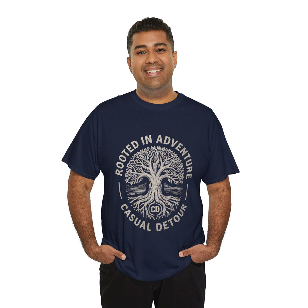 Adventure Tree T‑Shirt — "Rooted in Adventure, Casual Detour" Outdoor Graphic Tee