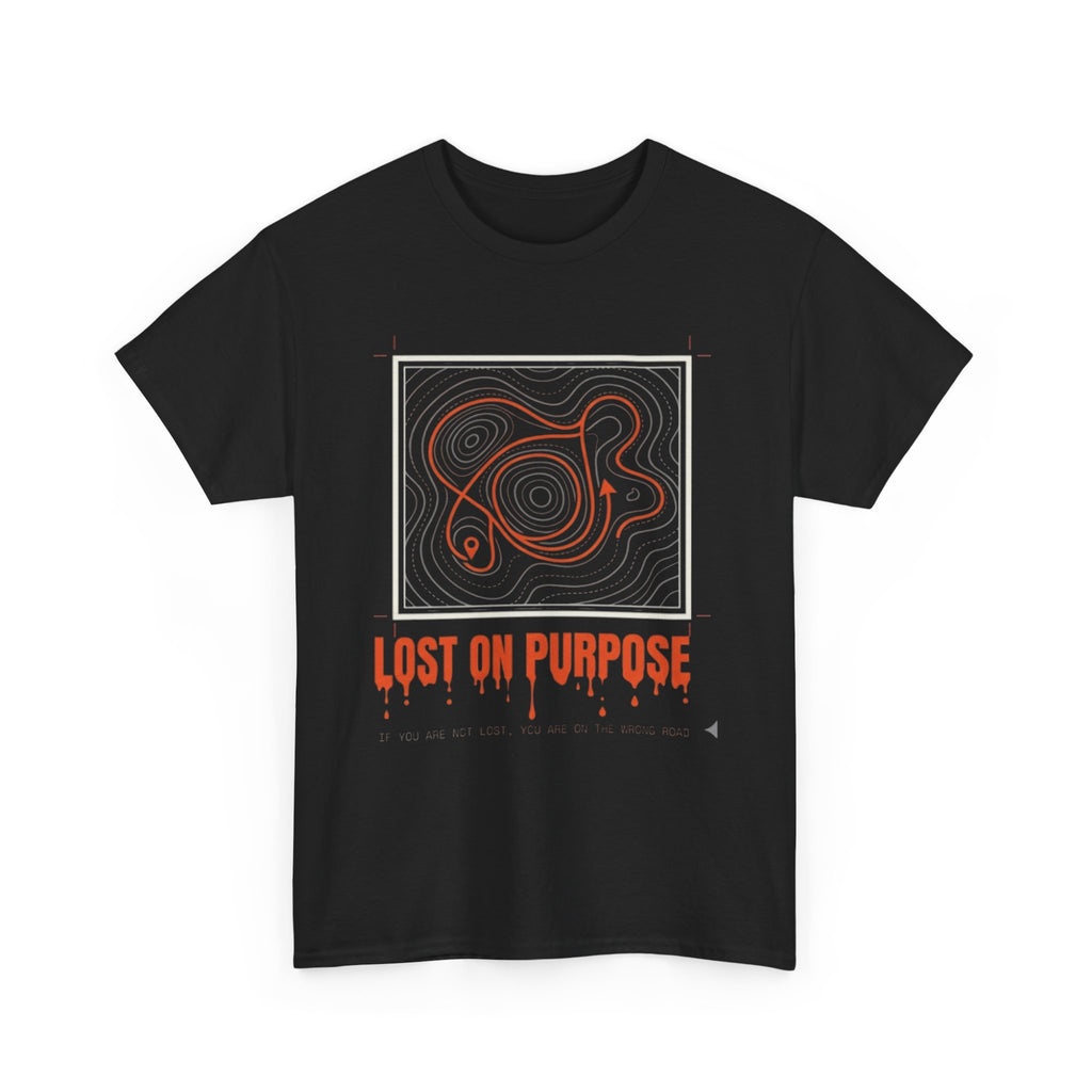 Lost On Purpose T-Shirt - Casual Detour-— Abstract Line Art Graphic Tee