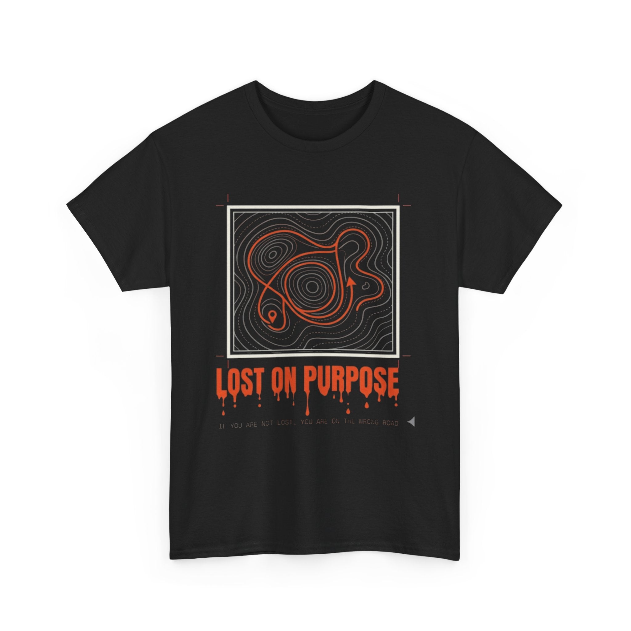 Lost On Purpose T-Shirt - Casual Detour-— Abstract Line Art Graphic Tee