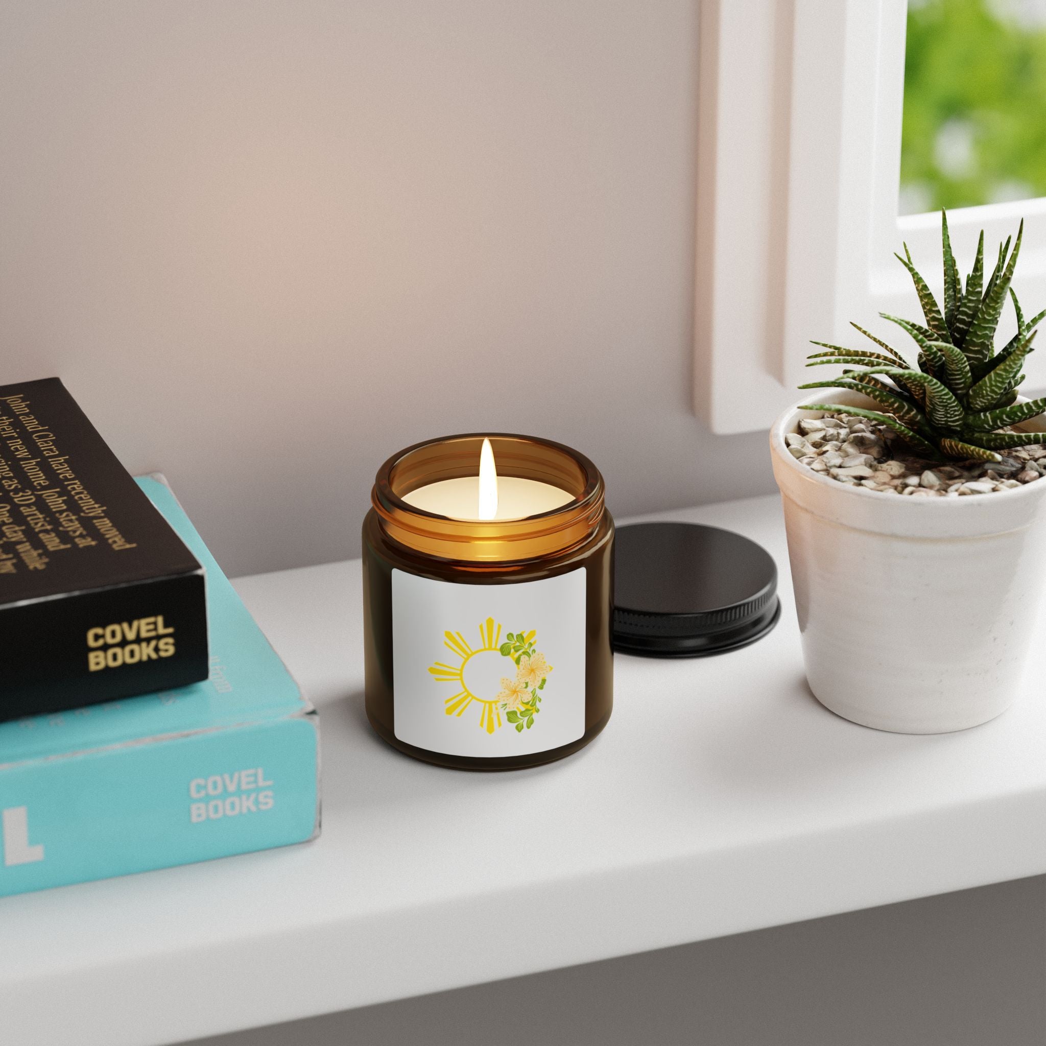 Amber Jar Soy Candle — Scent) filipino, pinoy, Phillipines sun