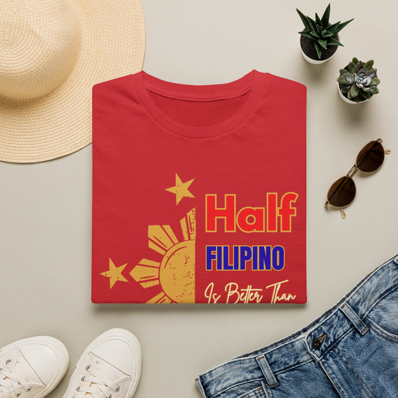Half Filipino T-Shirt – Patriotic Sun & Stars Filipino Pride Tee