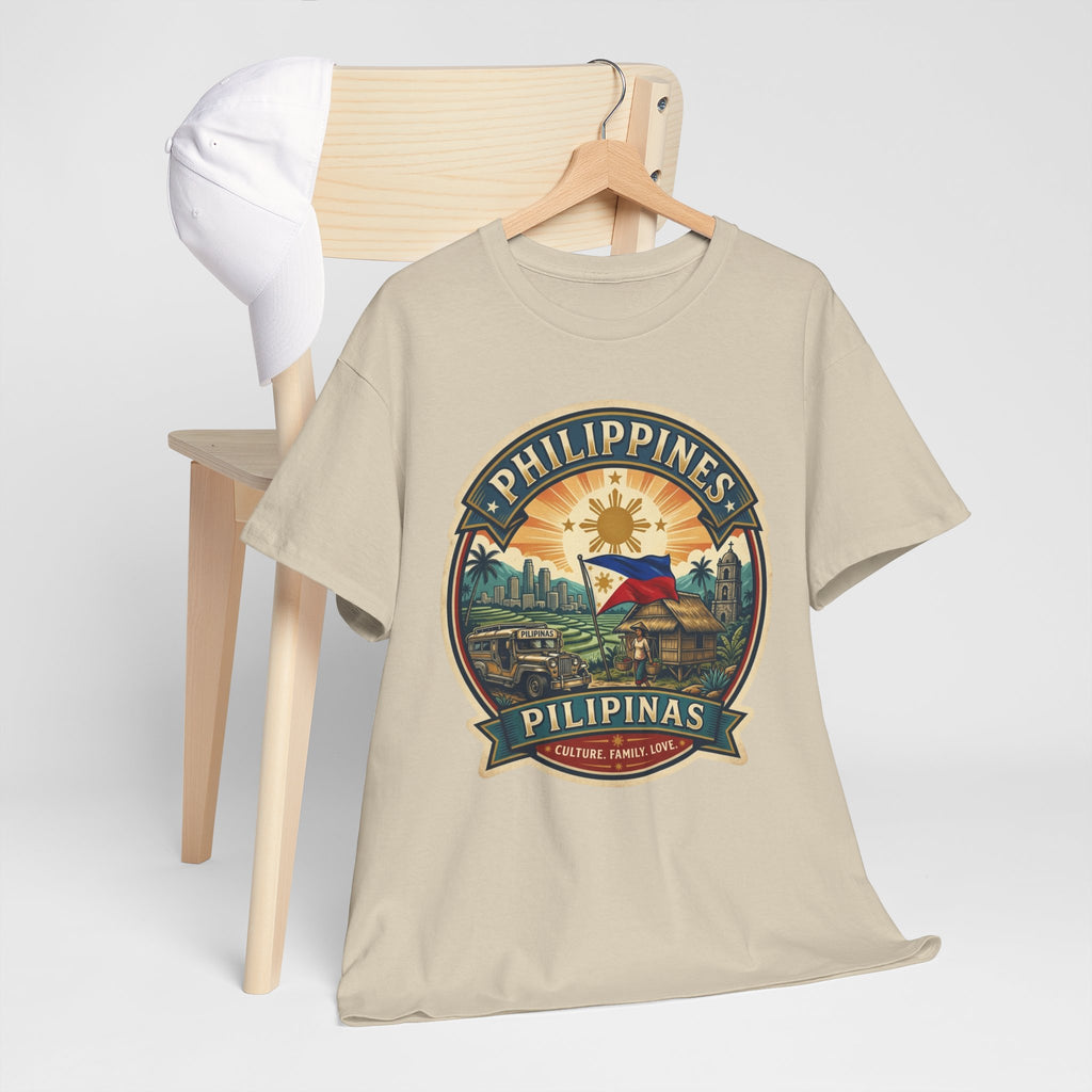 Philippines Vintage Badge T-Shirt – Filipino Pride Travel Tee