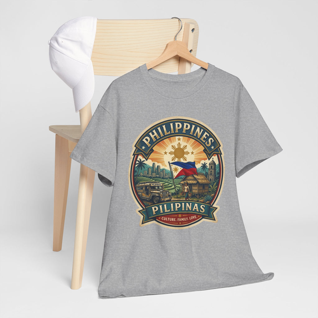 Philippines Vintage Badge T-Shirt – Filipino Pride Travel Tee
