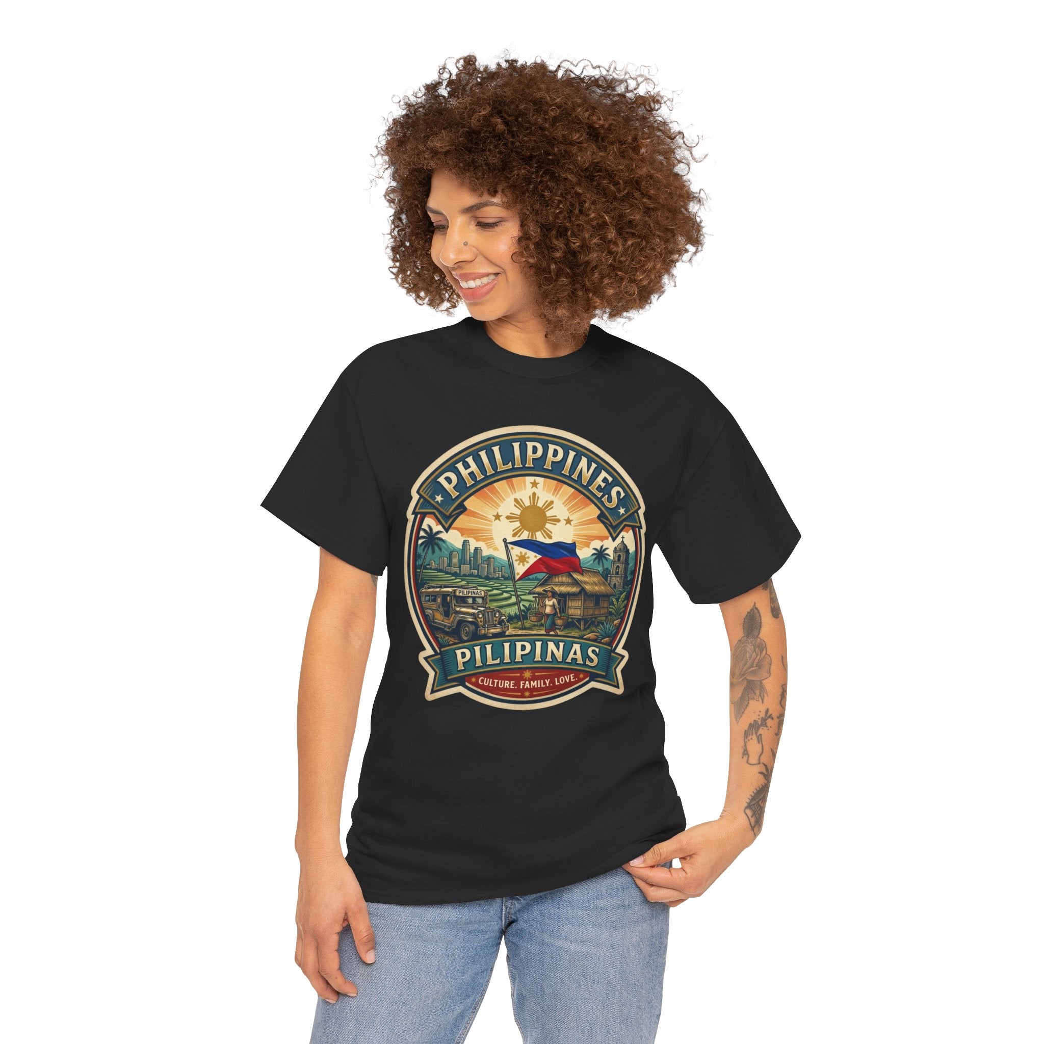 Philippines Vintage Badge T-Shirt – Filipino Pride Travel Tee