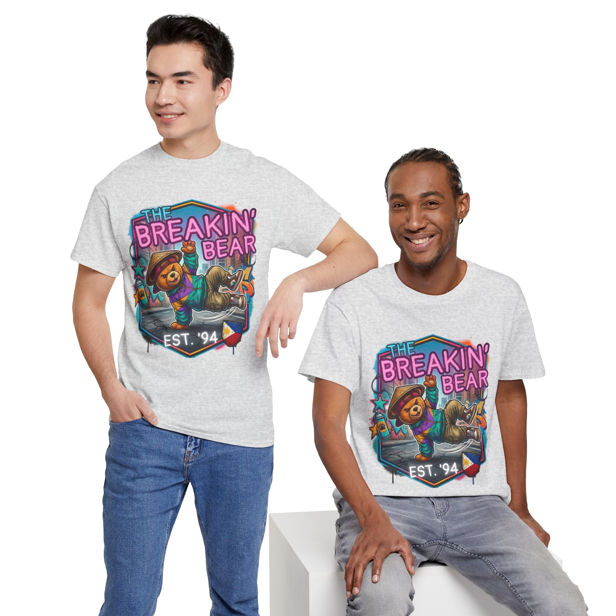 Breakin' Bear Graphic Tee — 'The Breakin' Bear' Est. '94 Retro Streetwear Filipino