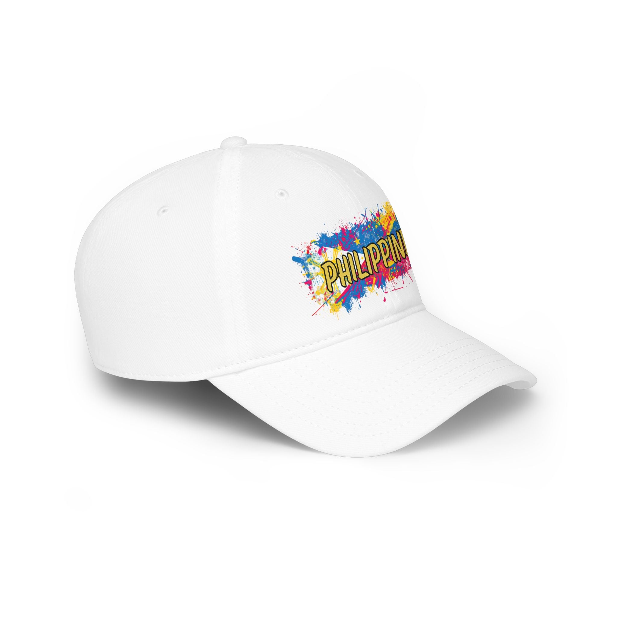 Philippines Paint Splash Baseball Cap — Colorful Filipino Pride Hat