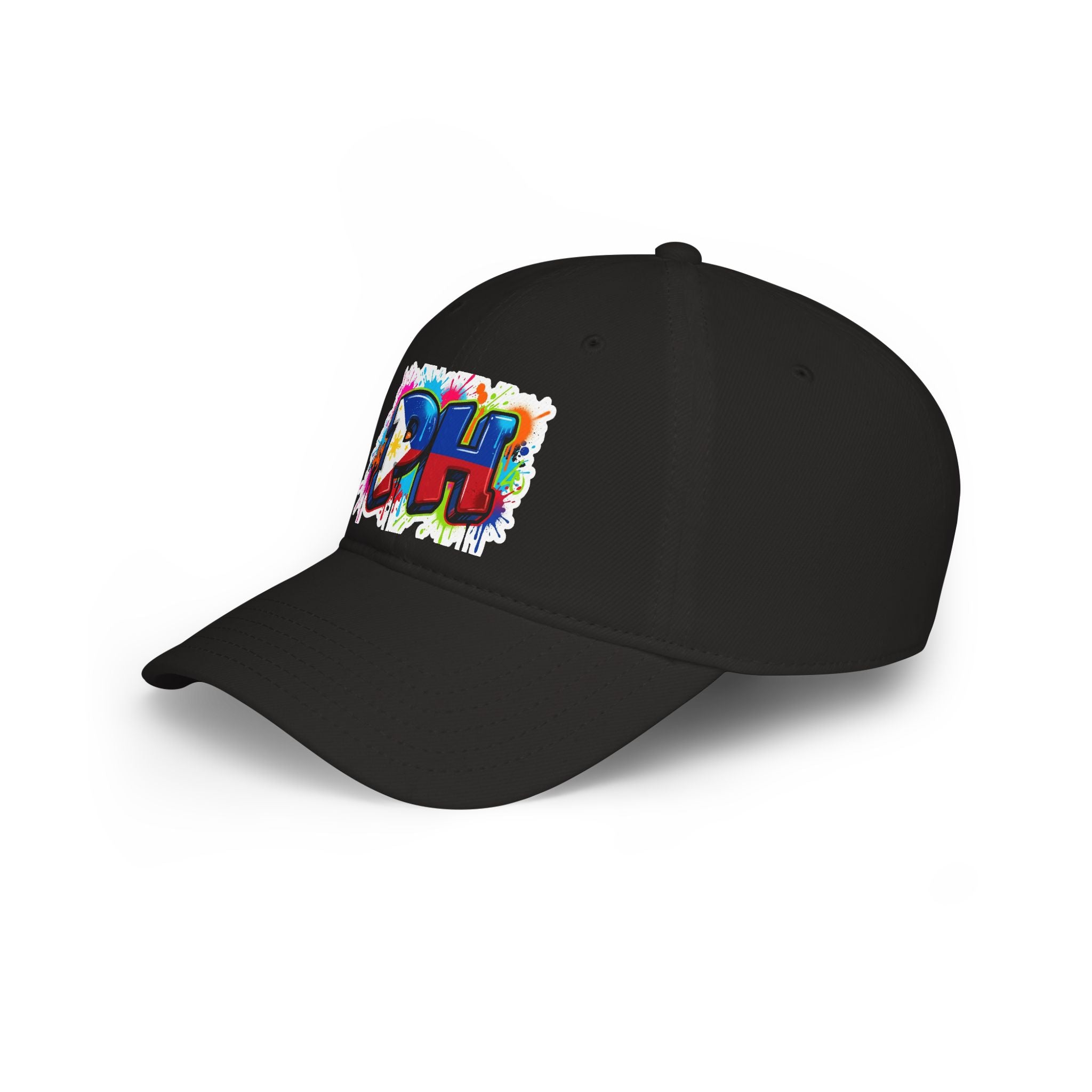 PH Graffiti Baseball Cap — Colorful Filipino Pride Low Profile Ha