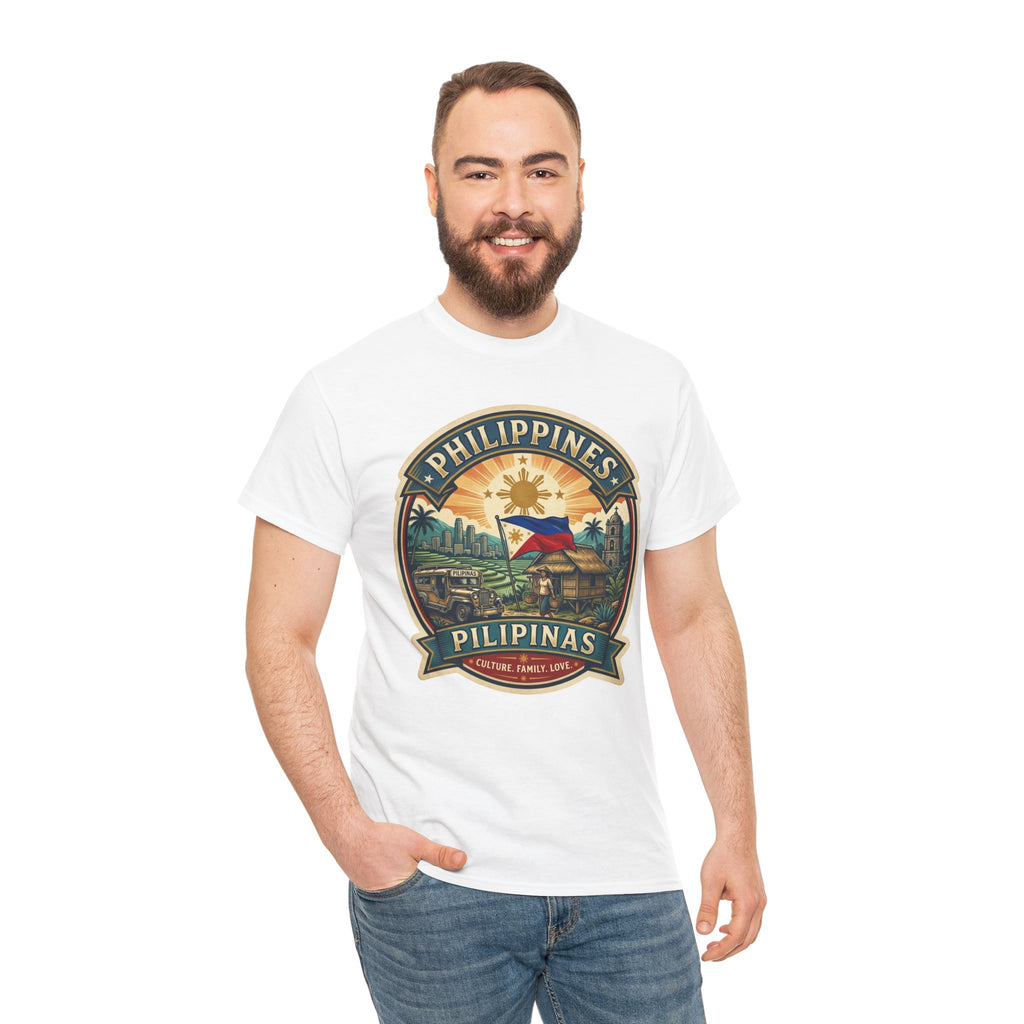 Philippines Vintage Badge T-Shirt – Filipino Pride Travel Tee
